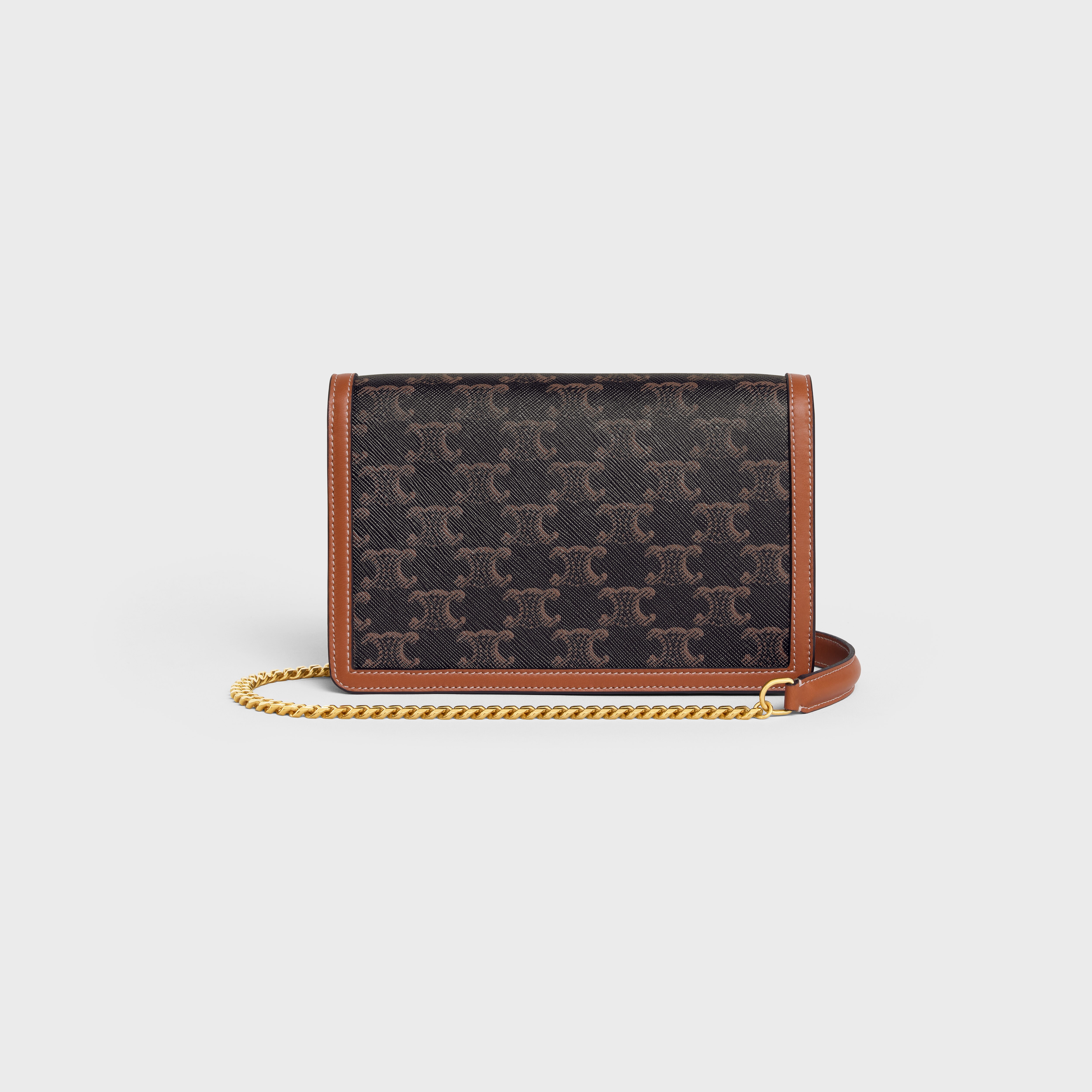 Céline Celine Black Pocket Tricolor Envelope Wallet On Chain