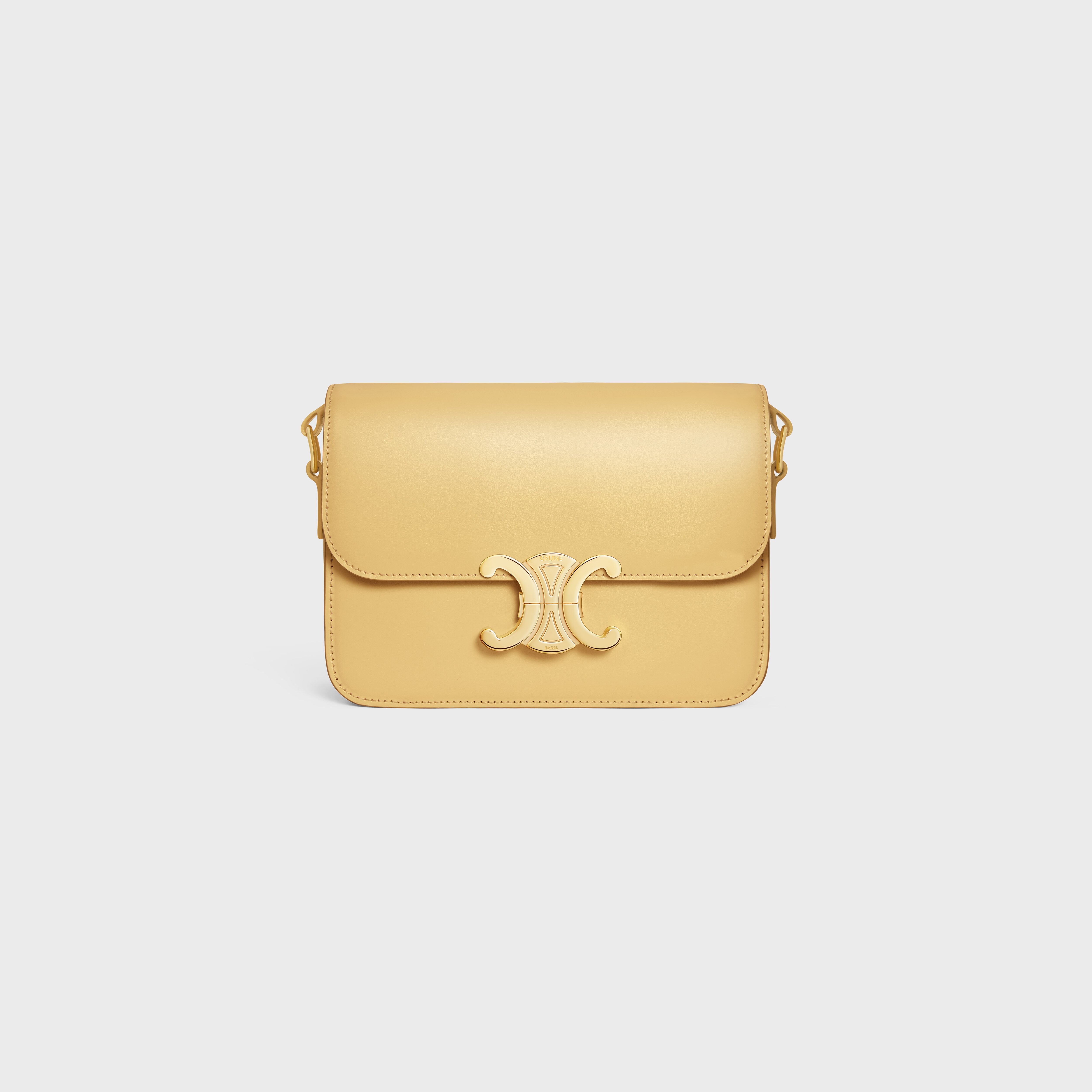 TEEN TRIOMPHE BAG IN SHINY CALFSKIN POLLEN CELINE