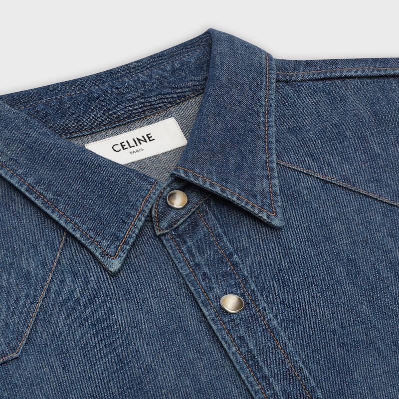 western shirt in lightweight denim | CELINE