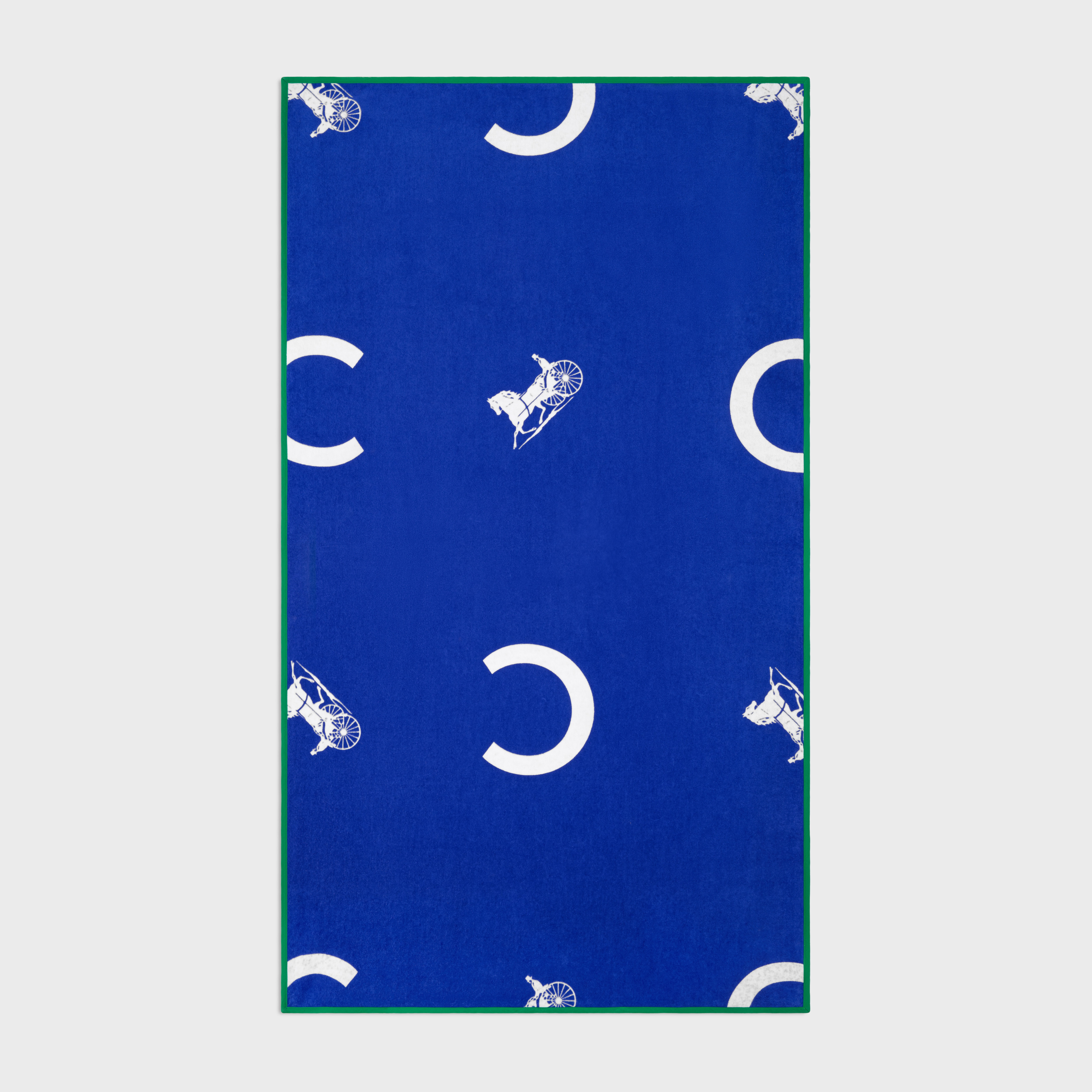 C CALÈCHE BEACH TOWEL - ROYAL BLUE/WHITE | CELINE
