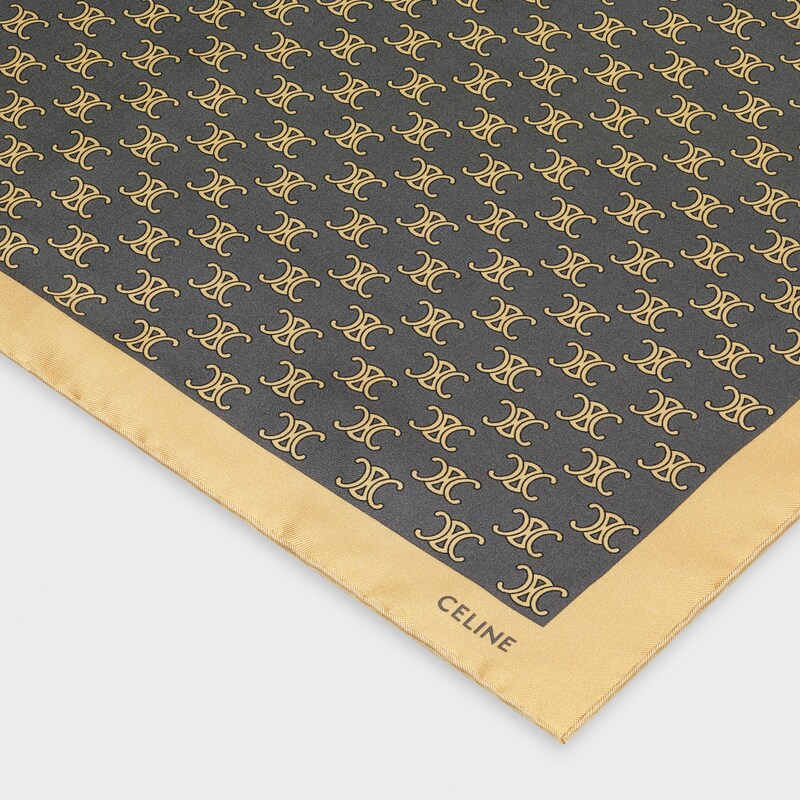 ‘TRIOMPHE’ signature-print SILK SCARF | CELINE