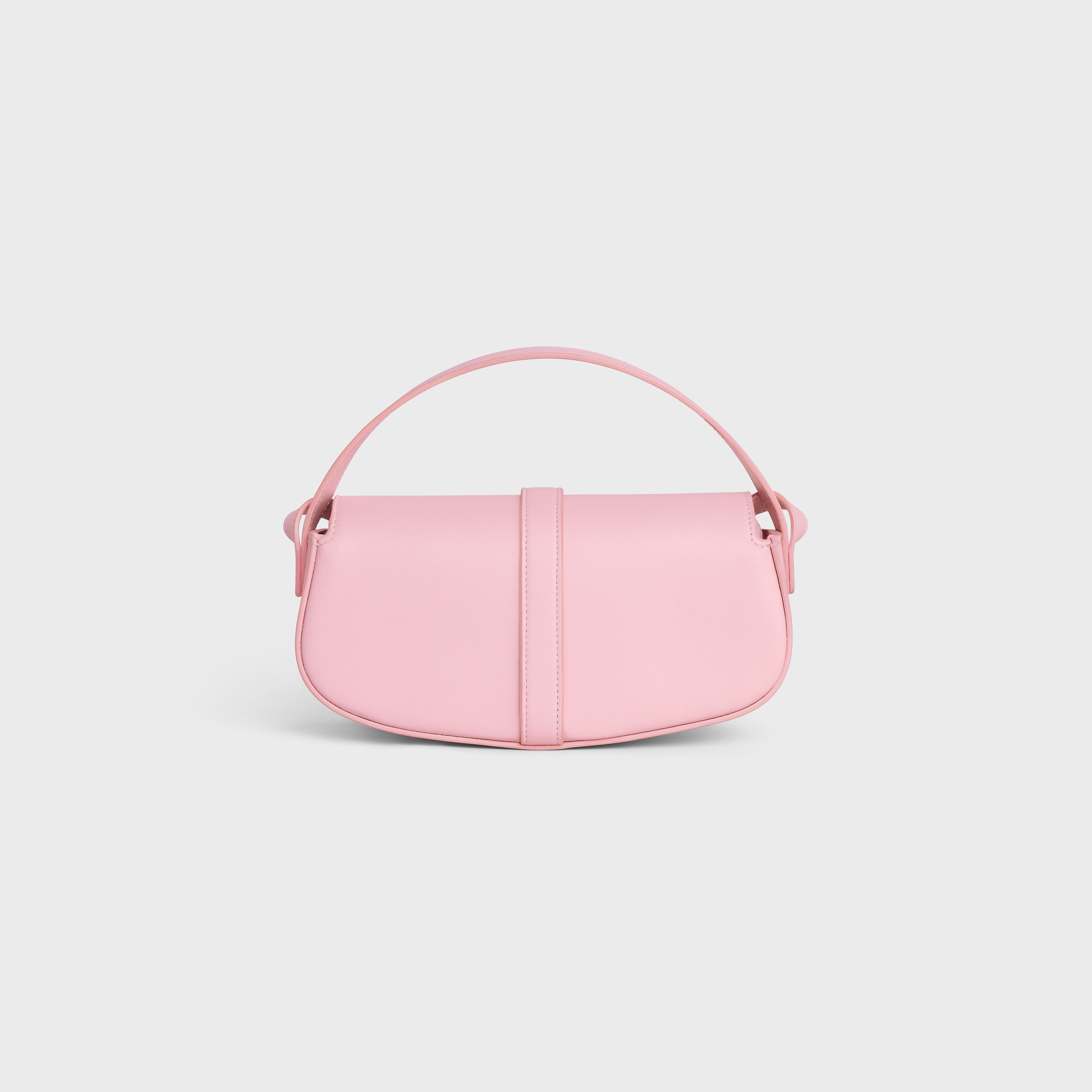 CLUTCH ON STRAP TABOU IN SMOOTH CALFSKIN - PINK