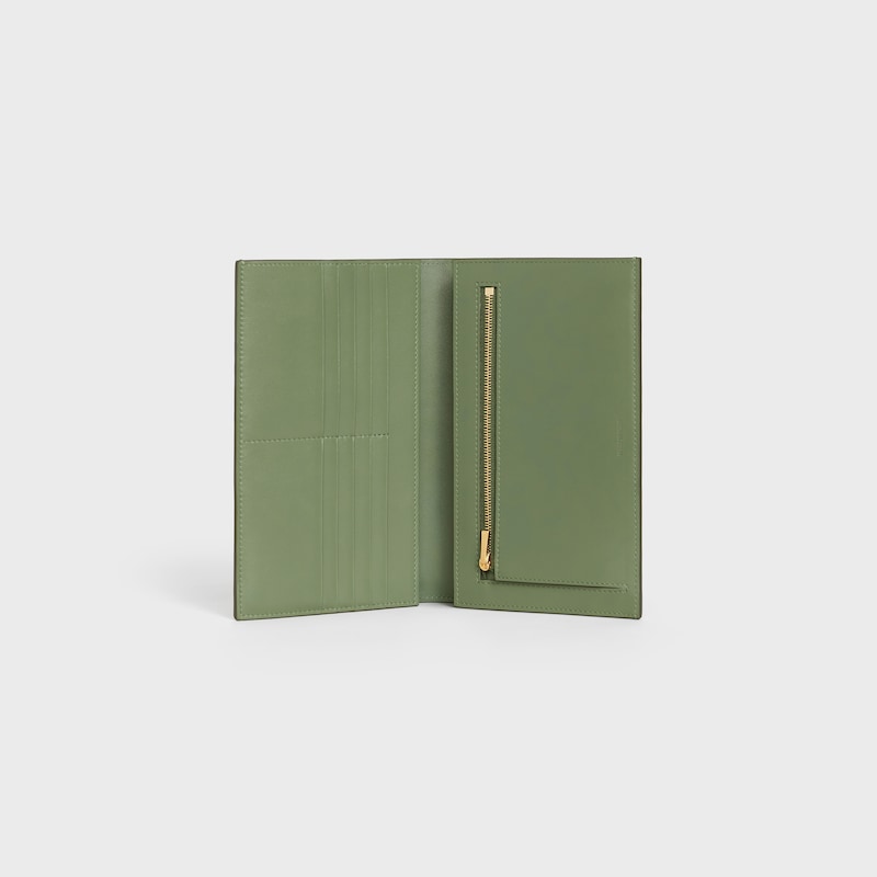 Large strap wallet in Bicolour Grained Calfskin | CELINE