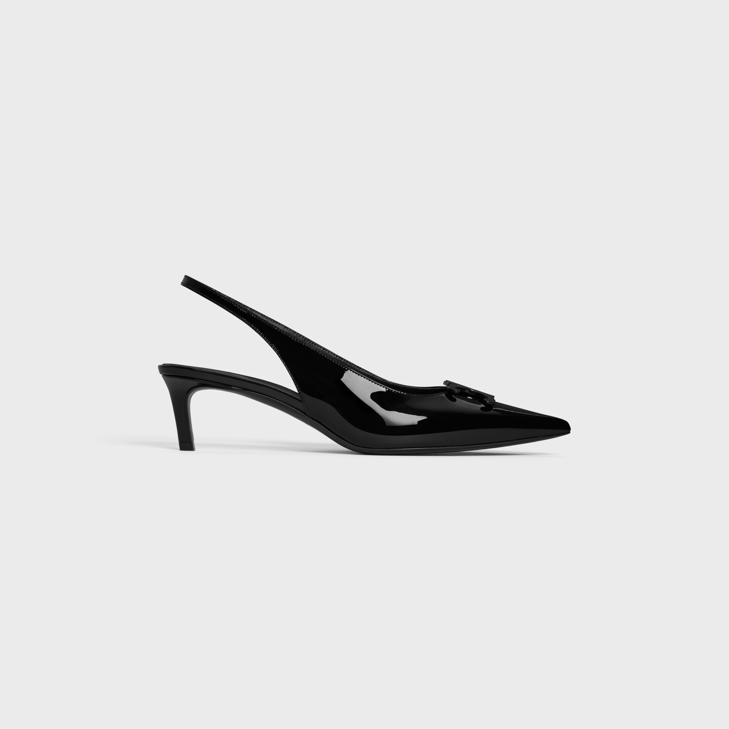 ALMA TRIOMPHE SLINGBACK IN GROS-GRAIN GLOSSY BLACK