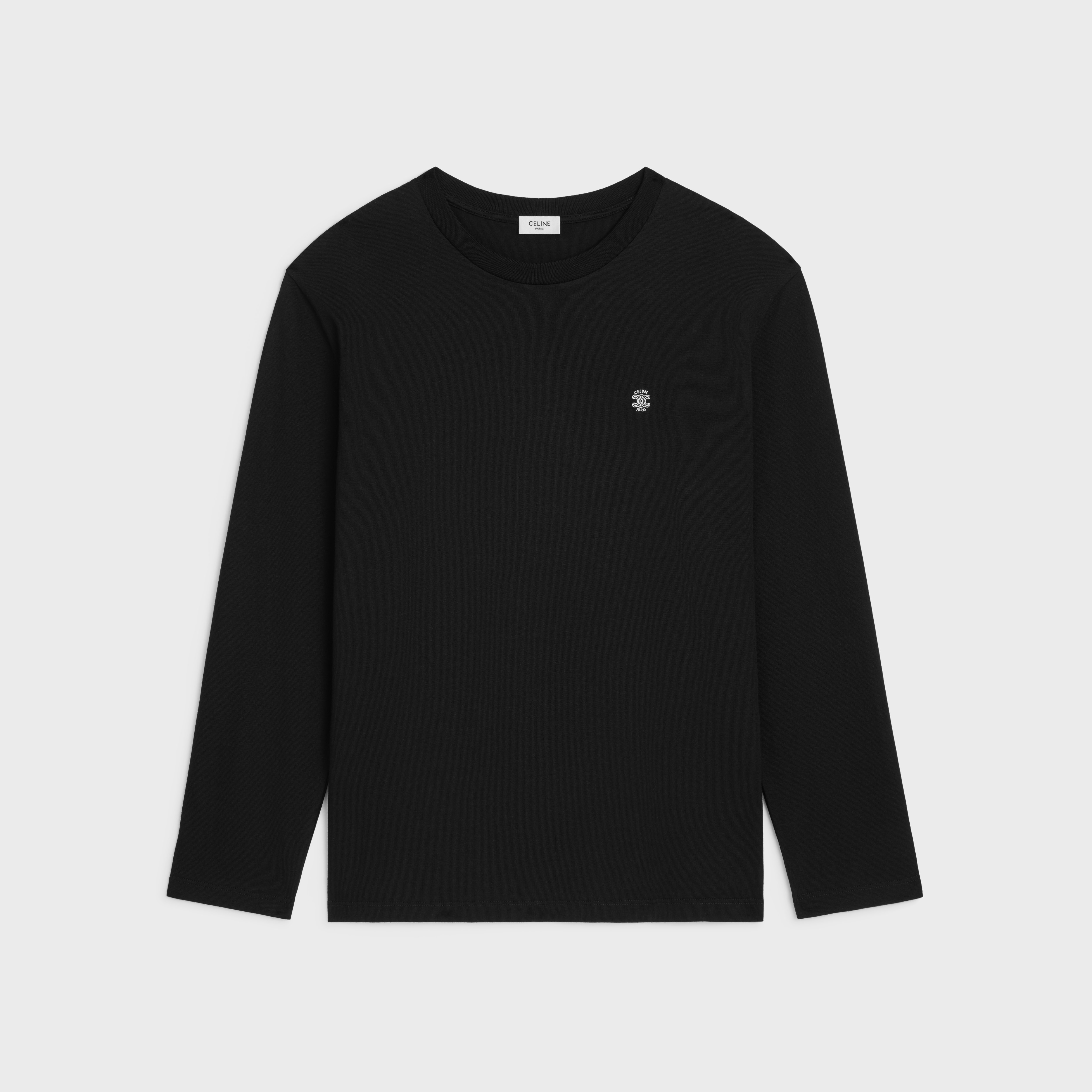 loose t-shirt IN cotton jersey - BLACK / WHITE | CELINE