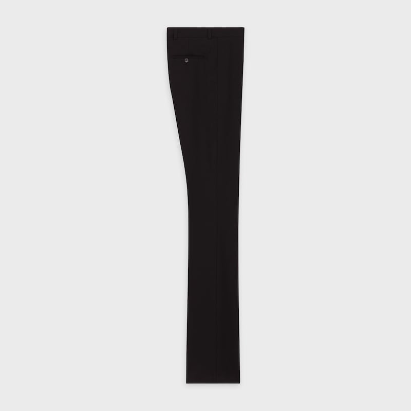 flared pants in wool gabardine | CELINE