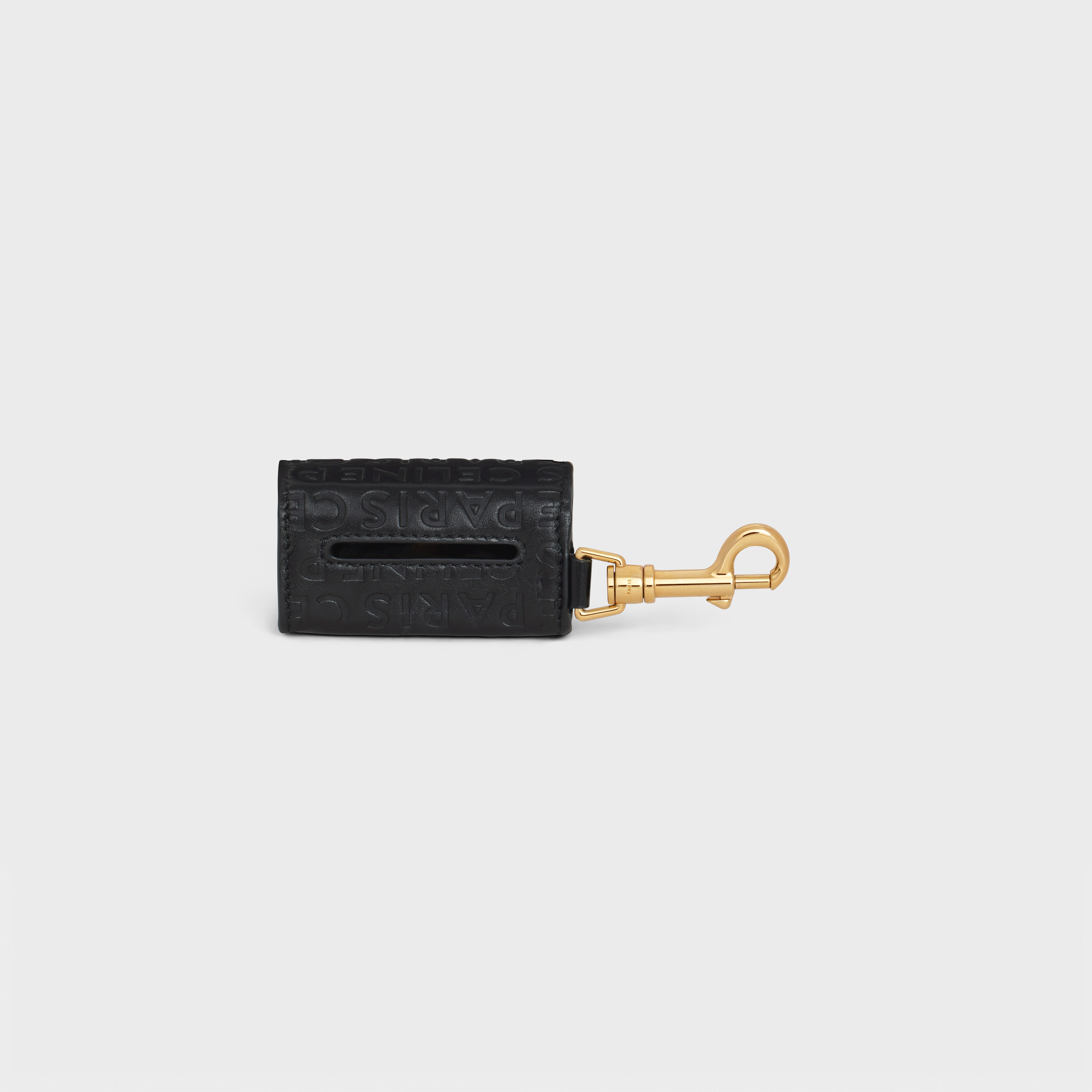 ドッグバッグ ホルダー / スムースカーフスキン エンボス加工CELINE 