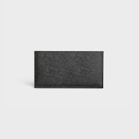Tarjetero compacto de piel de becerro con textura granulada - Negro - 390 RUE SAINT-HONORE - 2 | CELINE