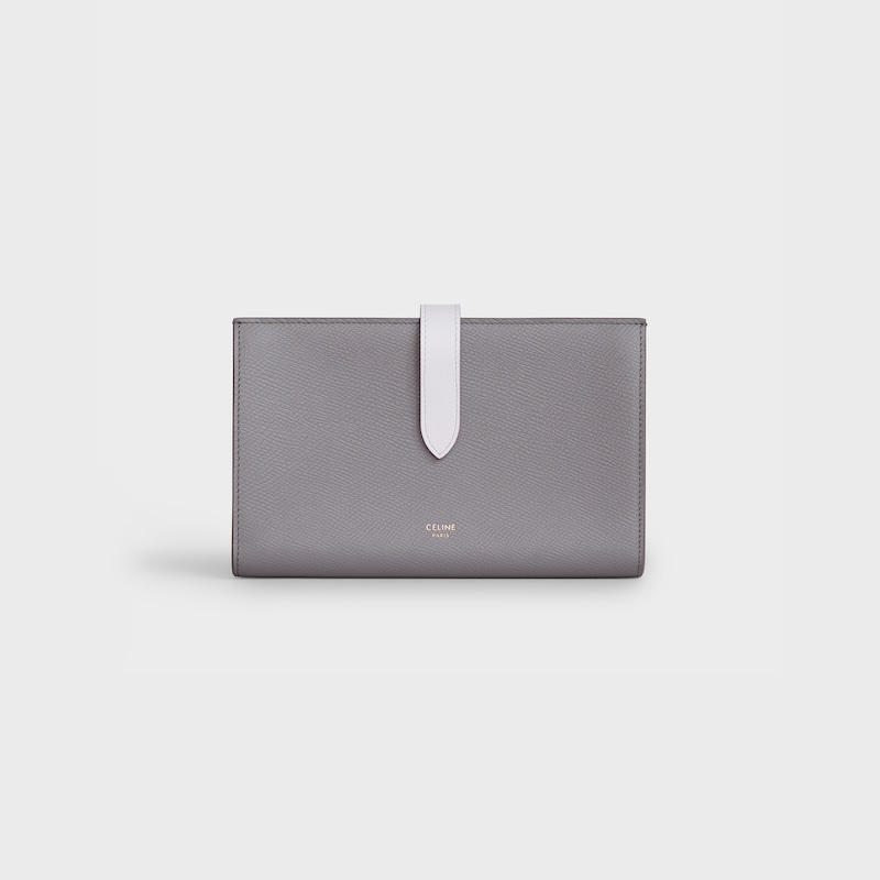 Large strap wallet in Bicolour Grained Calfskin | CELINE