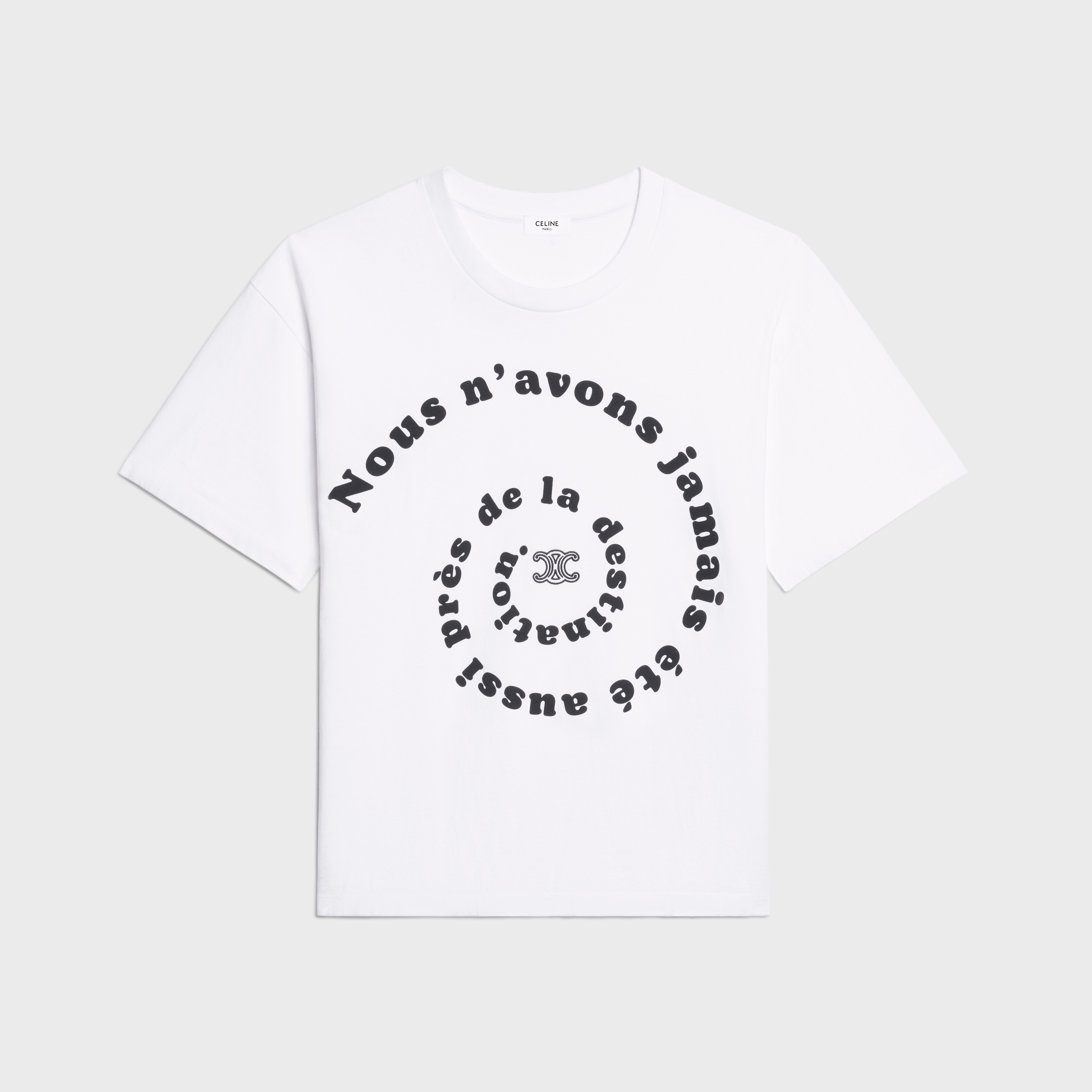 t-shirt IN cotton jersey - オプティックホワイト / ブラック | CELINE