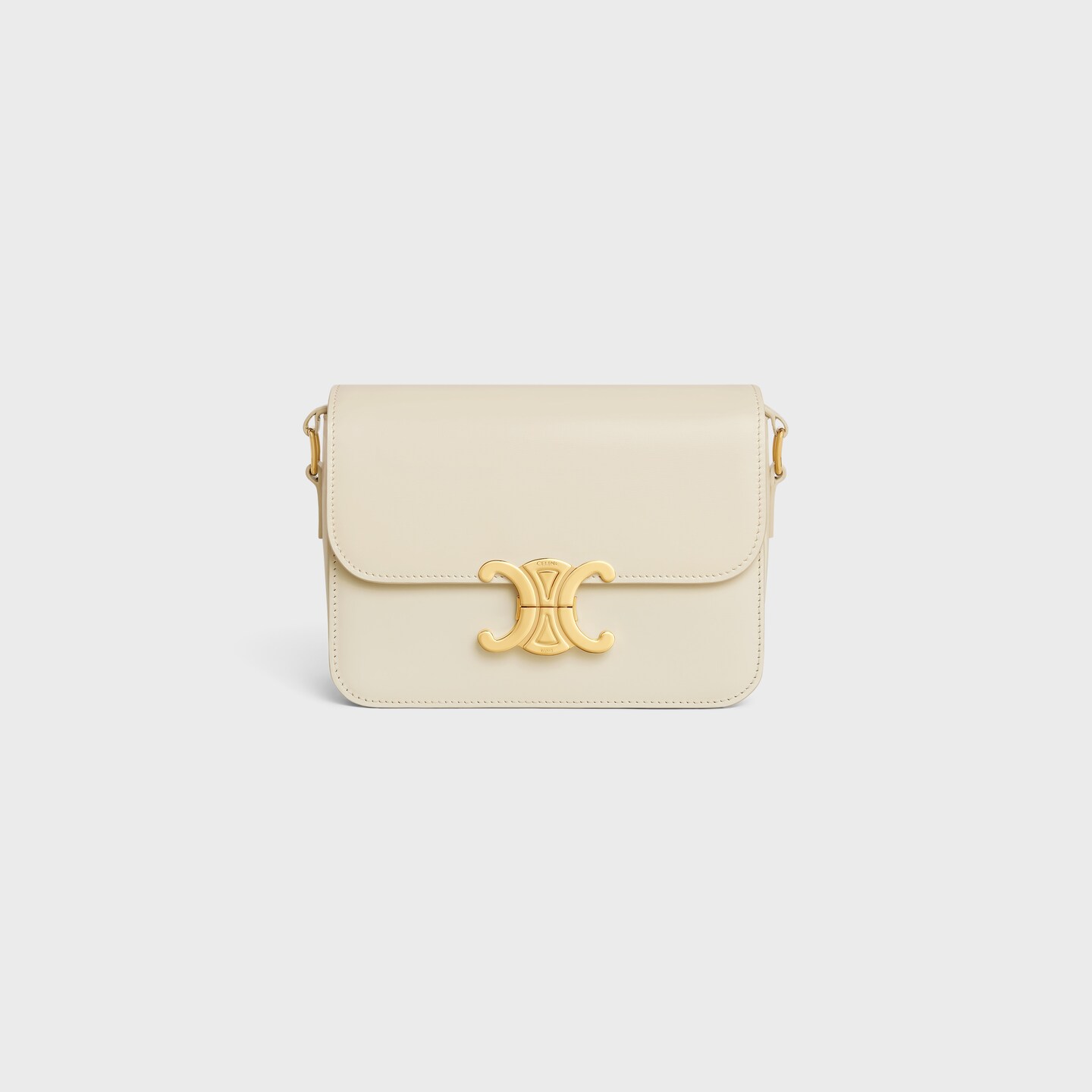 TEEN TRIOMPHE BAG IN SHINY CALFSKIN - LIMESTONE | CELINE