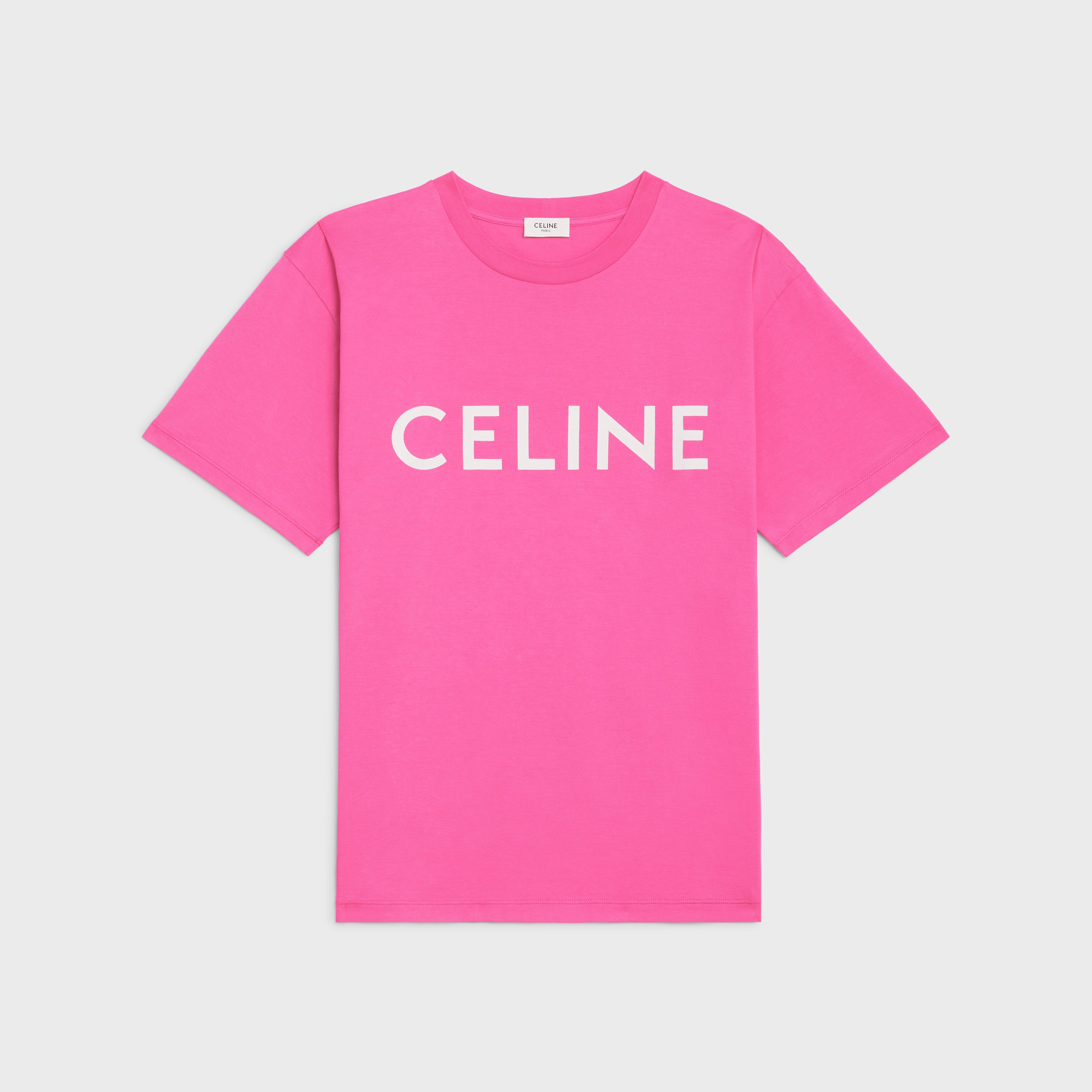 17820円相場 ショッピング販促 CELINE ピンク Tシャツ ロゴTシャツ
