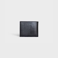 Cartera de piel de lagarto con dos pliegues - Negro - 390 RUE SAINT-HONORE - 2 | CELINE