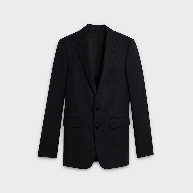 Classic suit in diagonal flannel - null | CELINE