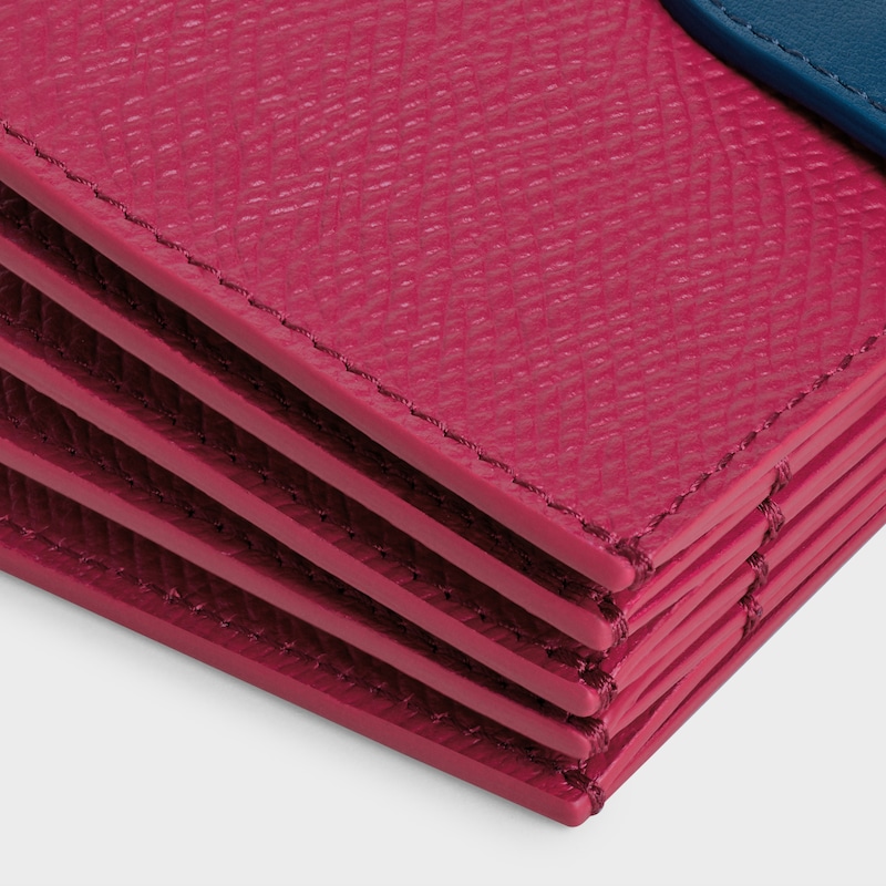 Porte-cartes accordéon Veau grainé bicolore | CELINE