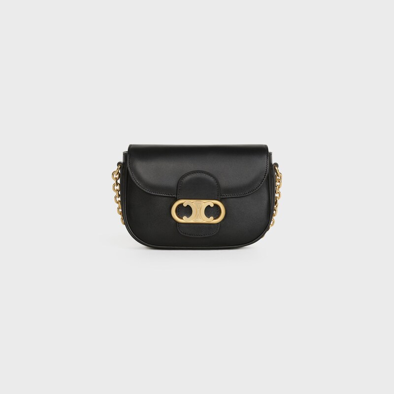 SMALL CHAIN MAILLON TRIOMPHE bag in shiny calfskin | CELINE