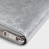 Large zipped wallet in Laminated grained calfskin - Silver - 390 RUE SAINT-HONORE - 5 | CELINE