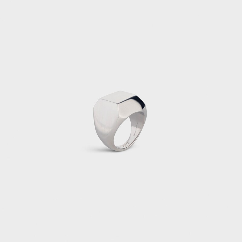 Celine Heritage Pentagon Ring in Sterling Silver | CELINE