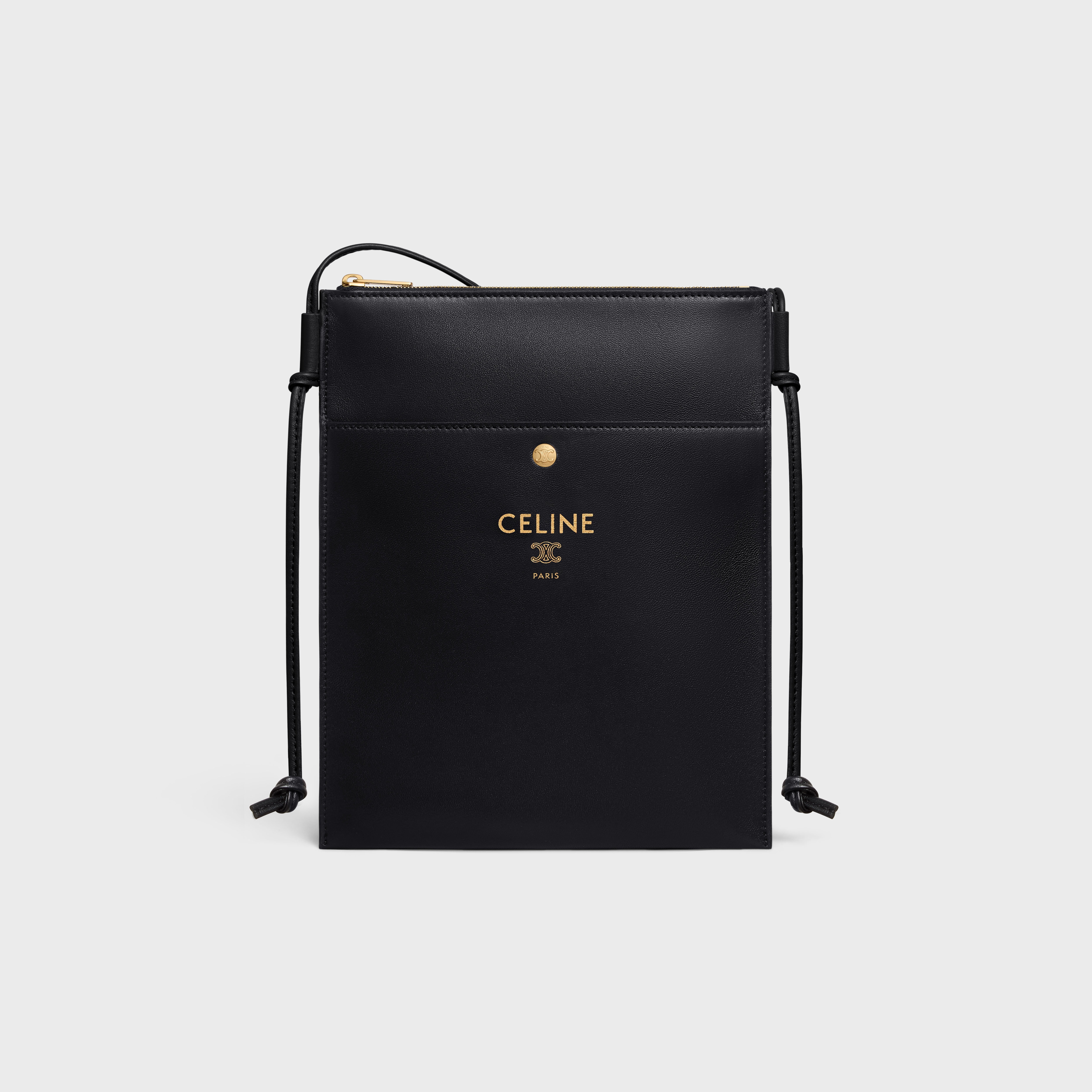 シャープポーチ / スムースラムスキン - ブラック | CELINE