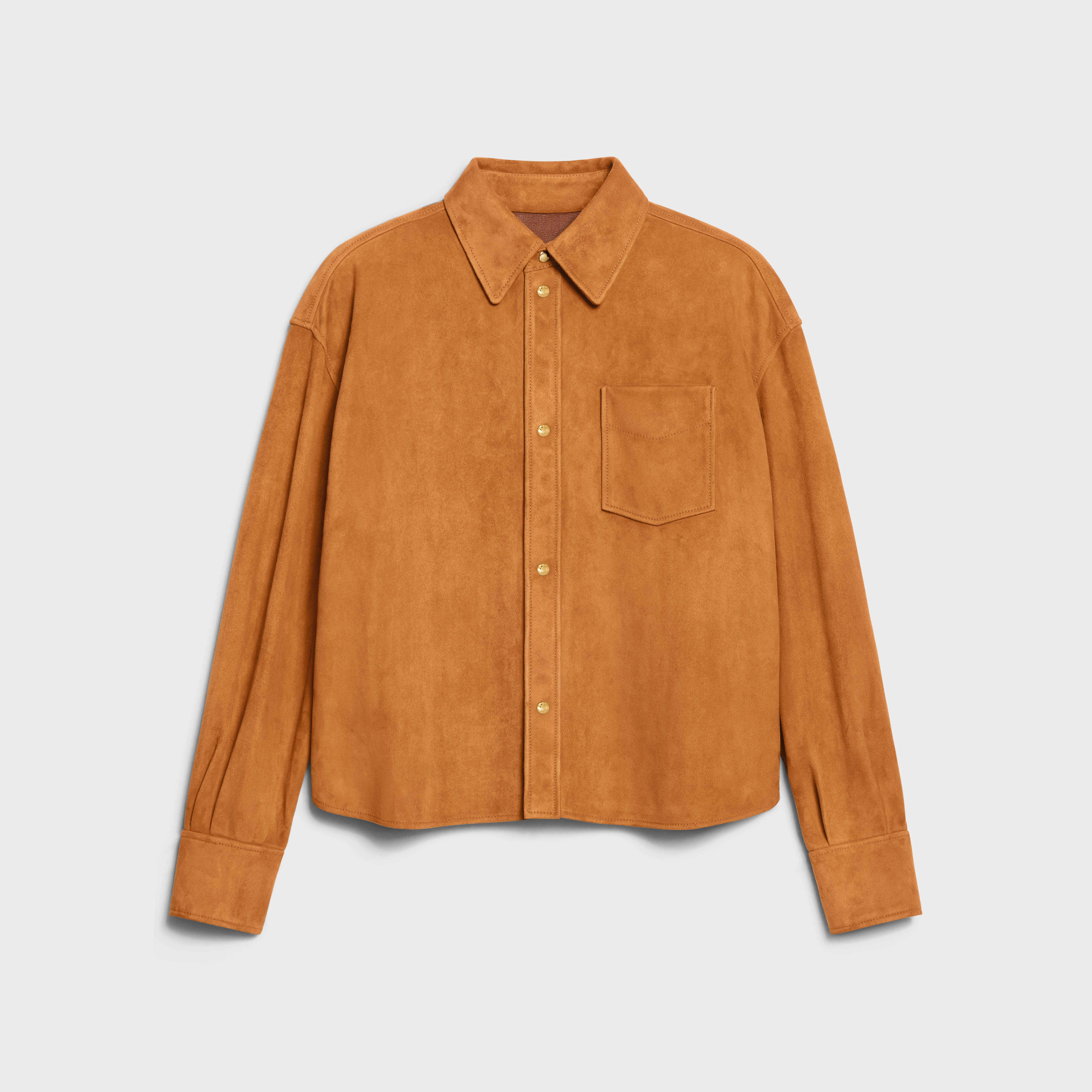 Shirt IN suede - CINNAMON | CELINE