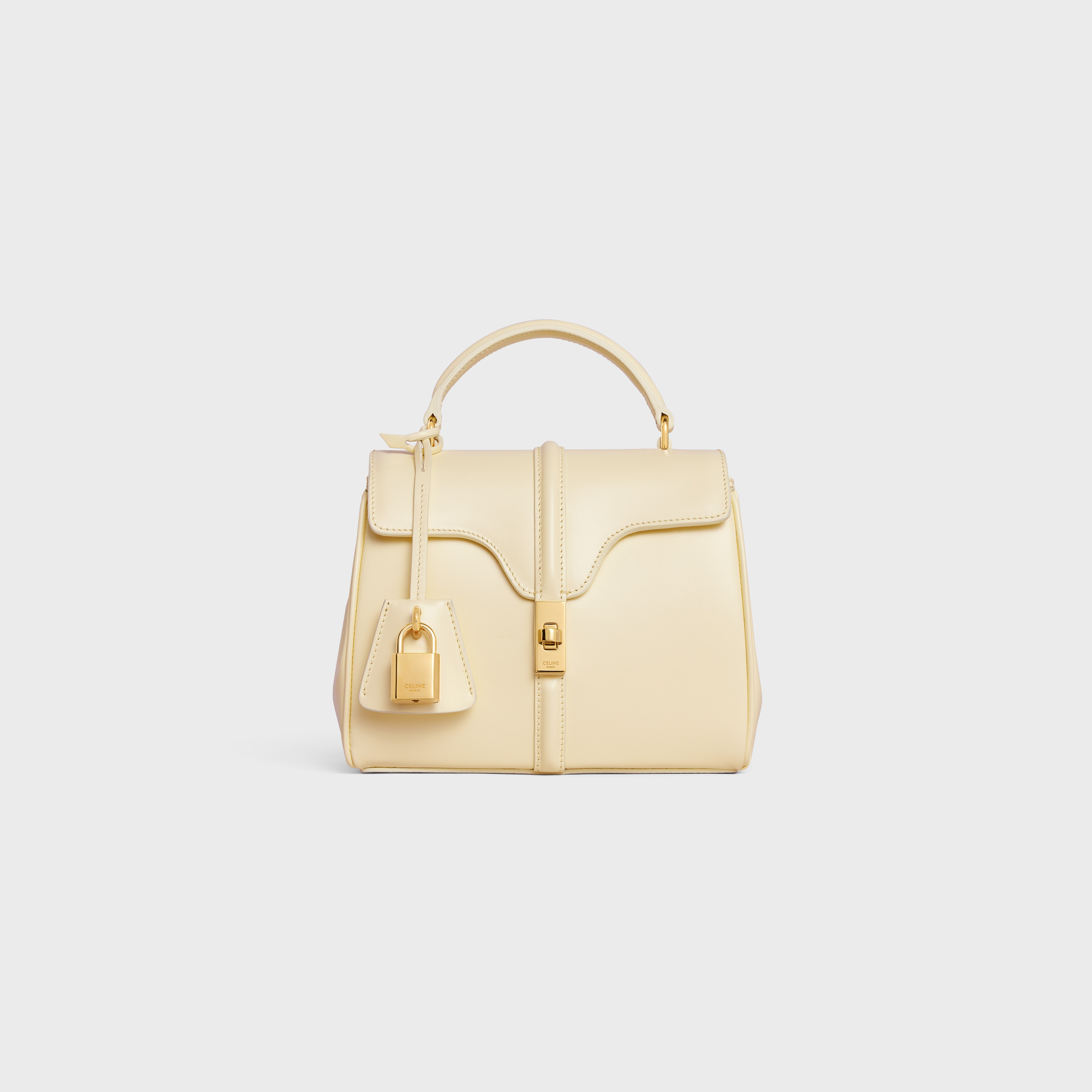 MINI 16 IN SATINATED CALFSKIN - SOFT YELLOW | CELINE