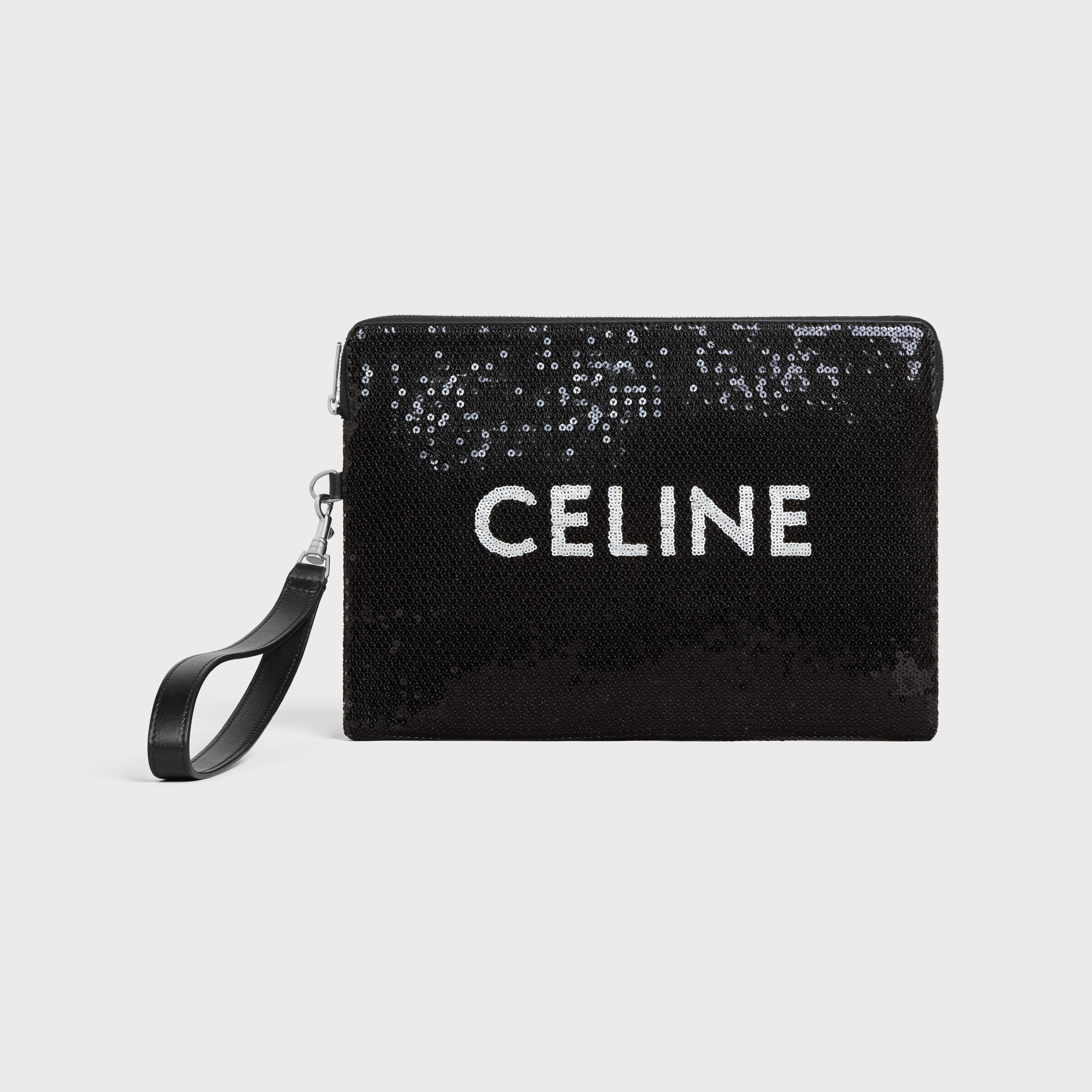 celine leather pouch