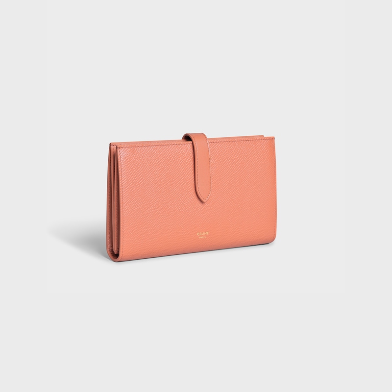 Large strap wallet in Grained calfskin | CELINE