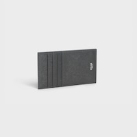 Tarjetero compacto de piel de becerro con textura granulada - Gris - 390 RUE SAINT-HONORE - 2 | CELINE