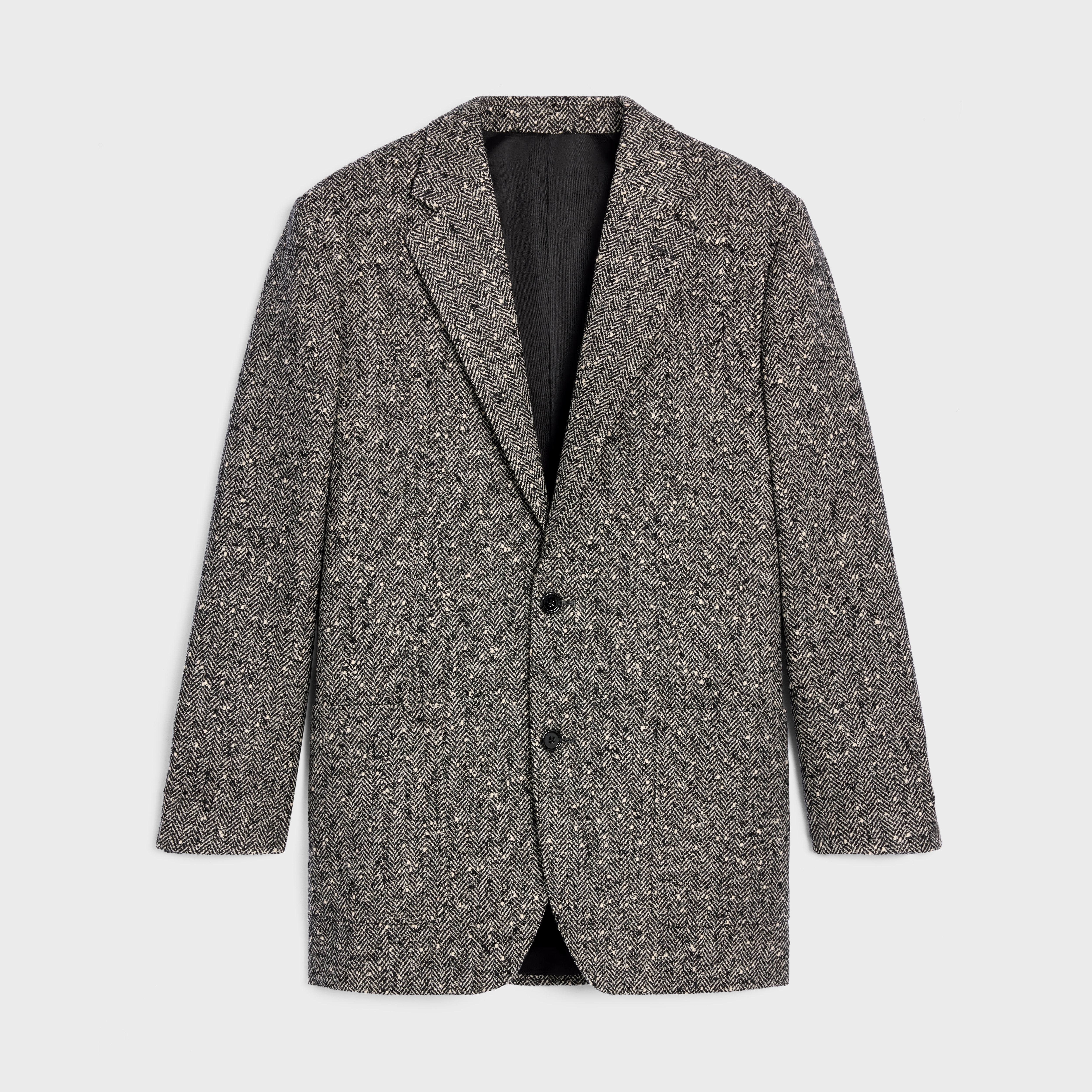 garçon jacket IN herringbone wool natté - IVOIRE/NOIR | CELINE