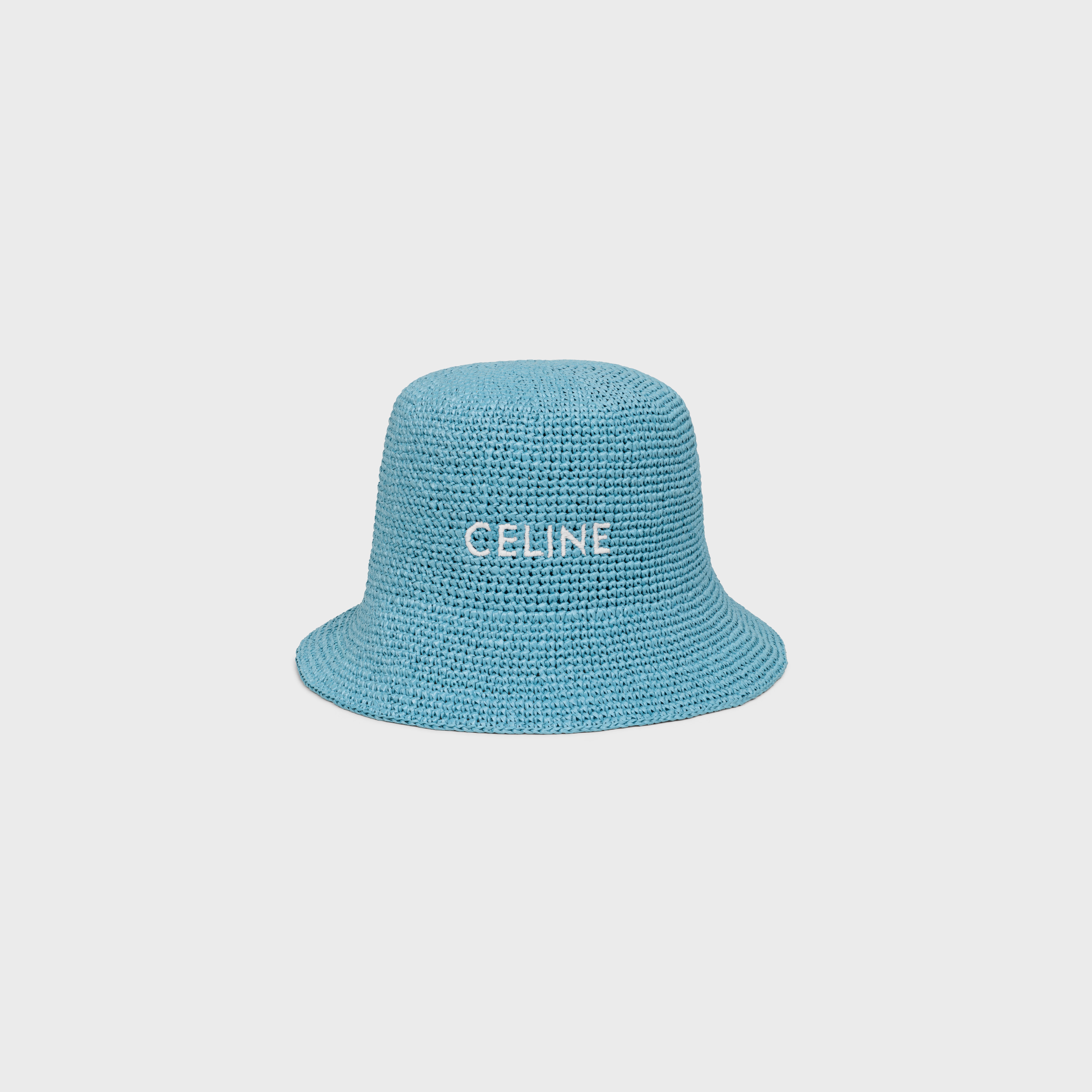 CELINE トリオンフラフィアバケットハット 帽子 Mサイズ トリオンフ 