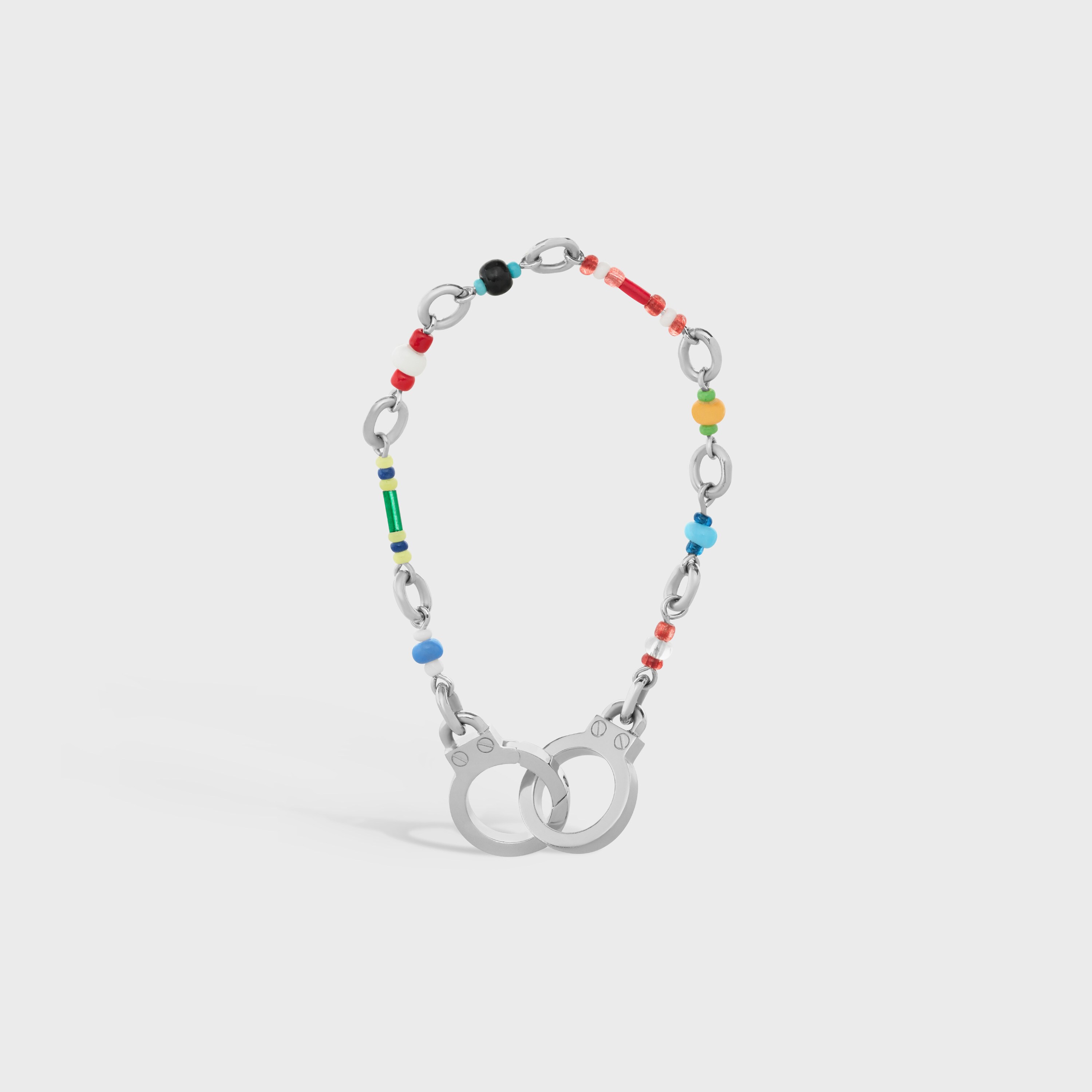 SAN ONOFRE BRACELET IN BRASS WITH SILVER FINISH, STEEL AND