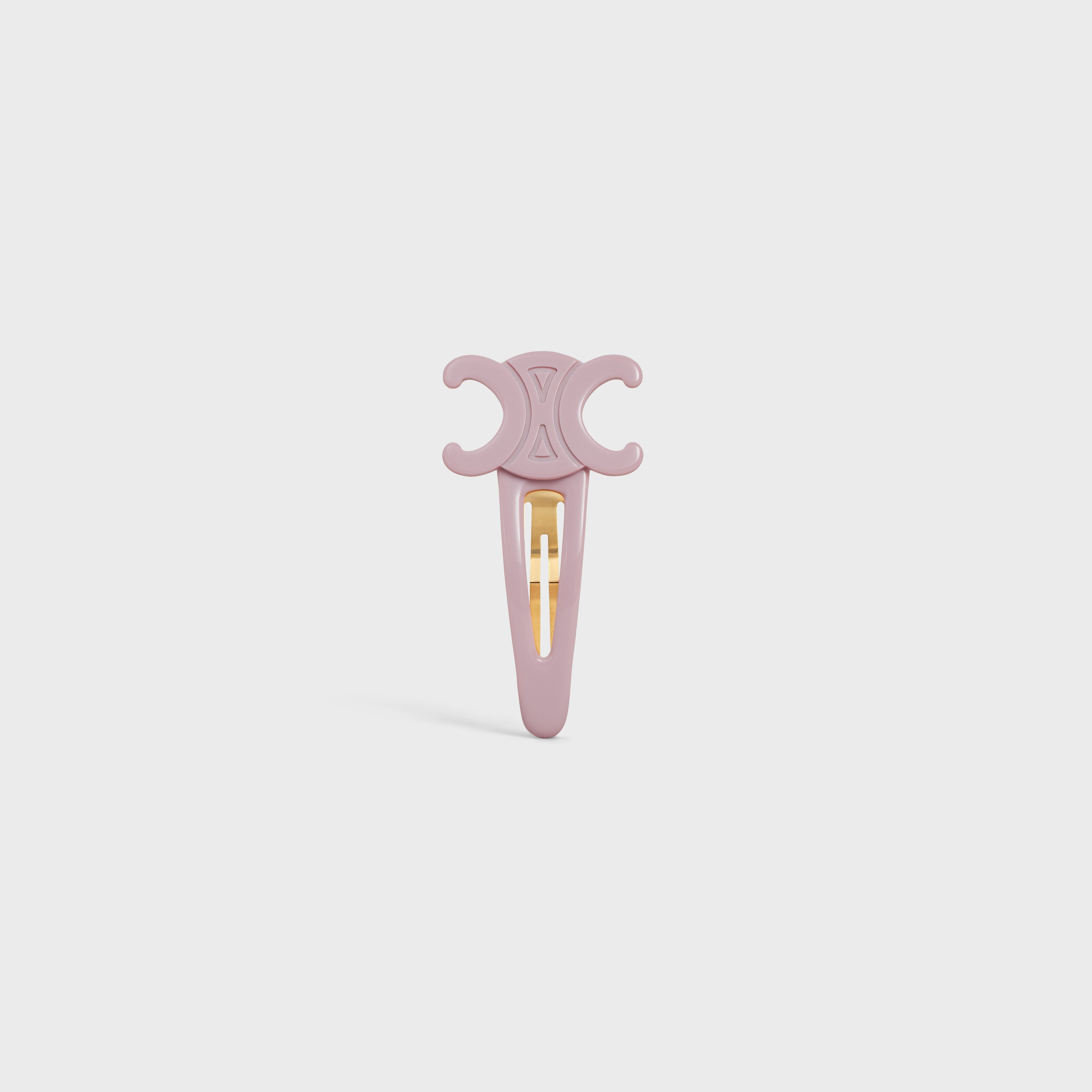 TRIOMPHE MEDIUM HAIR CLAW IN ZAMAK AND STEEL WITH GOLD FINISH - GOLD