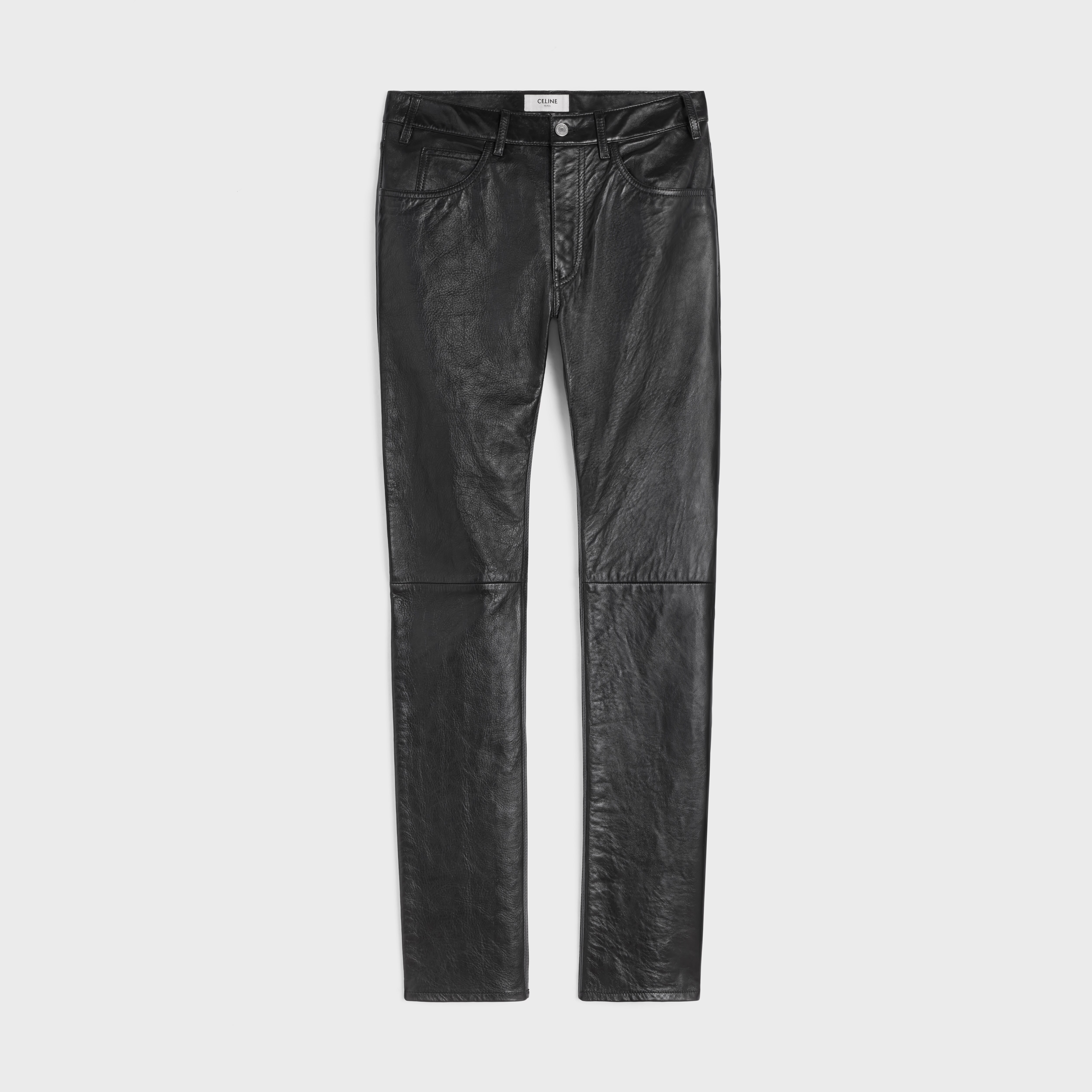 LOU JEANS IN SOFT LAMBSKIN - BLACK | CELINE