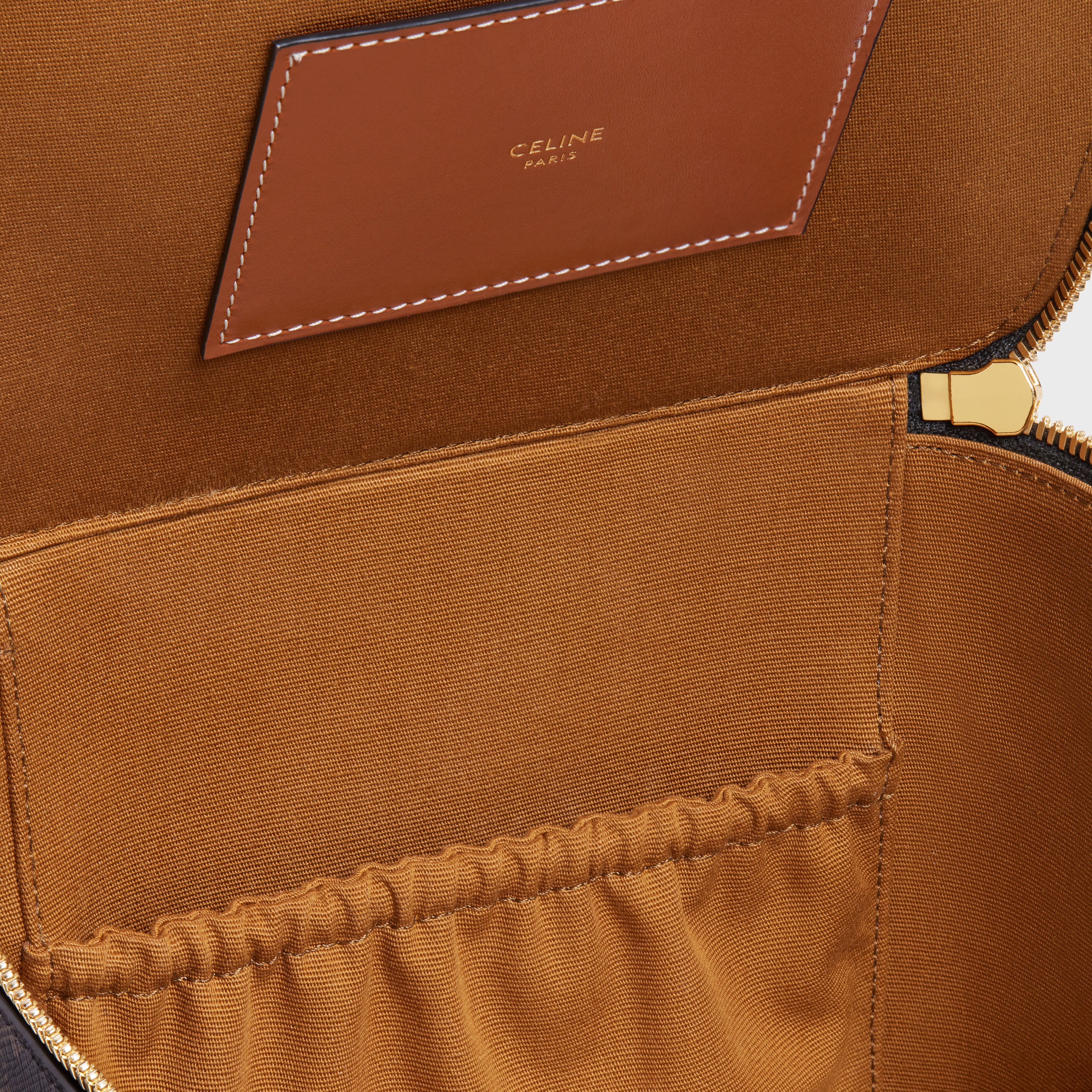 MINI VANITY CASE IN TRIOMPHE CANVAS AND CALFSKIN - TAN