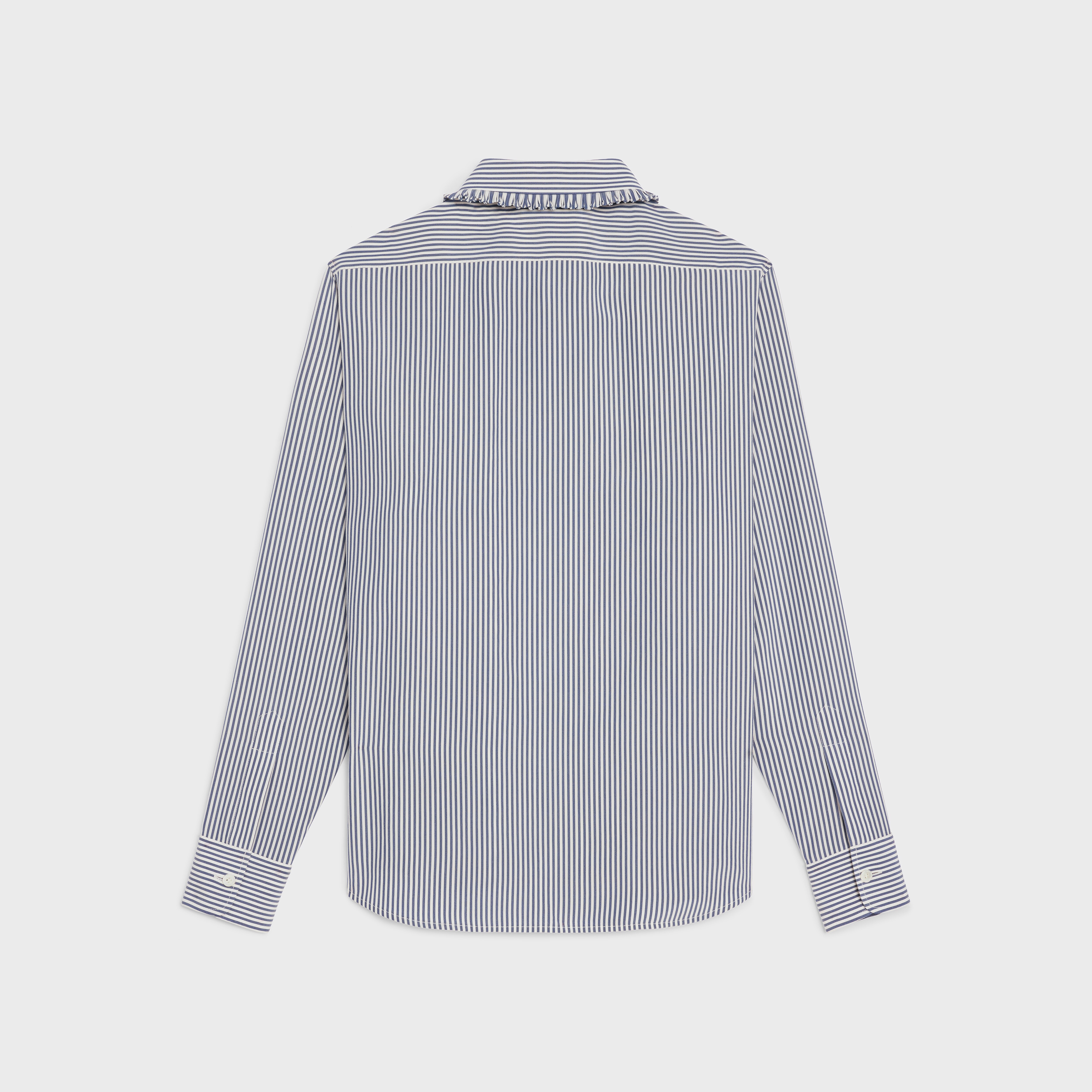 LOOSE SHIRT IN STRIPED SILK - White 