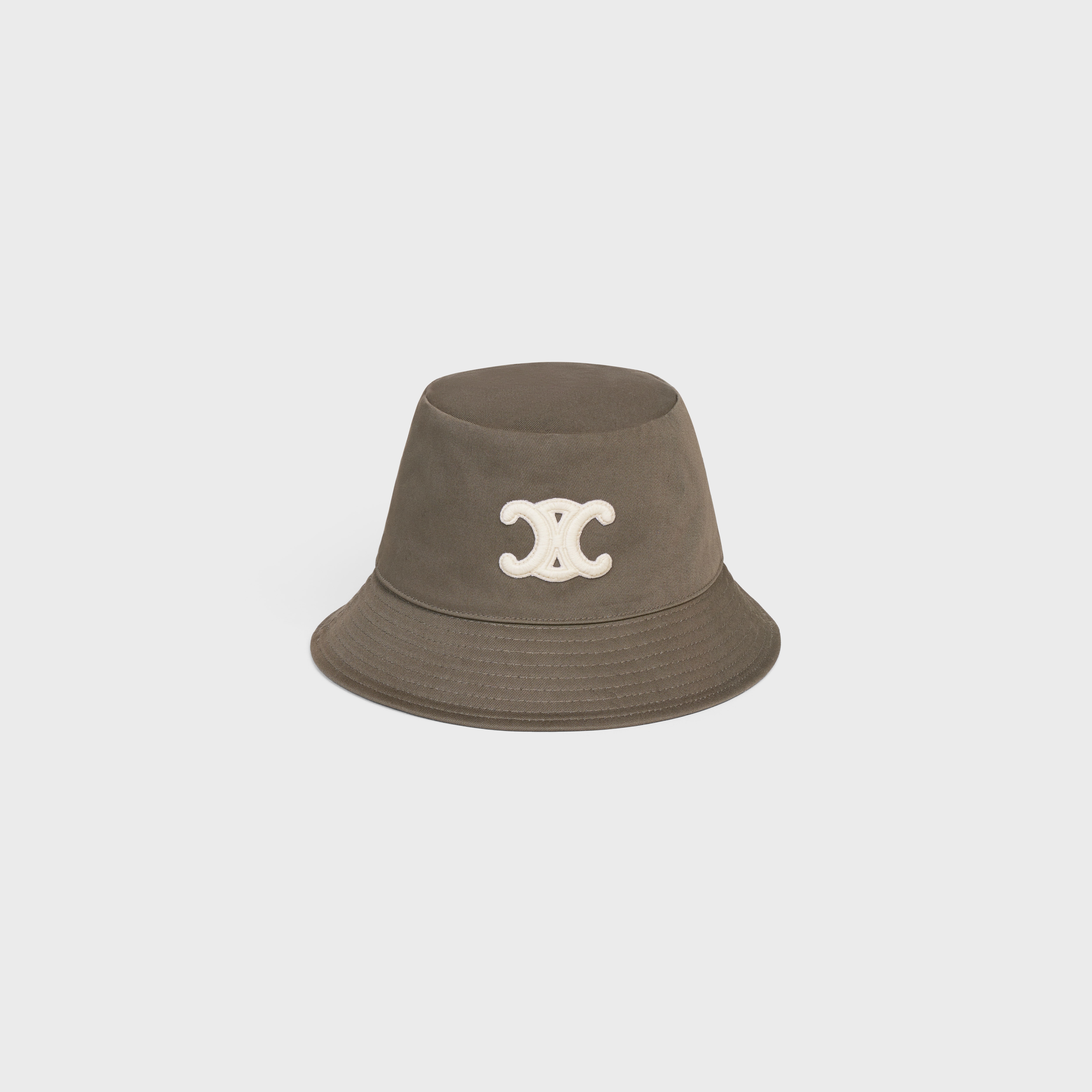 TRIOMPHE BUCKET HAT IN COTTON KAKI MILITAIRE CELINE