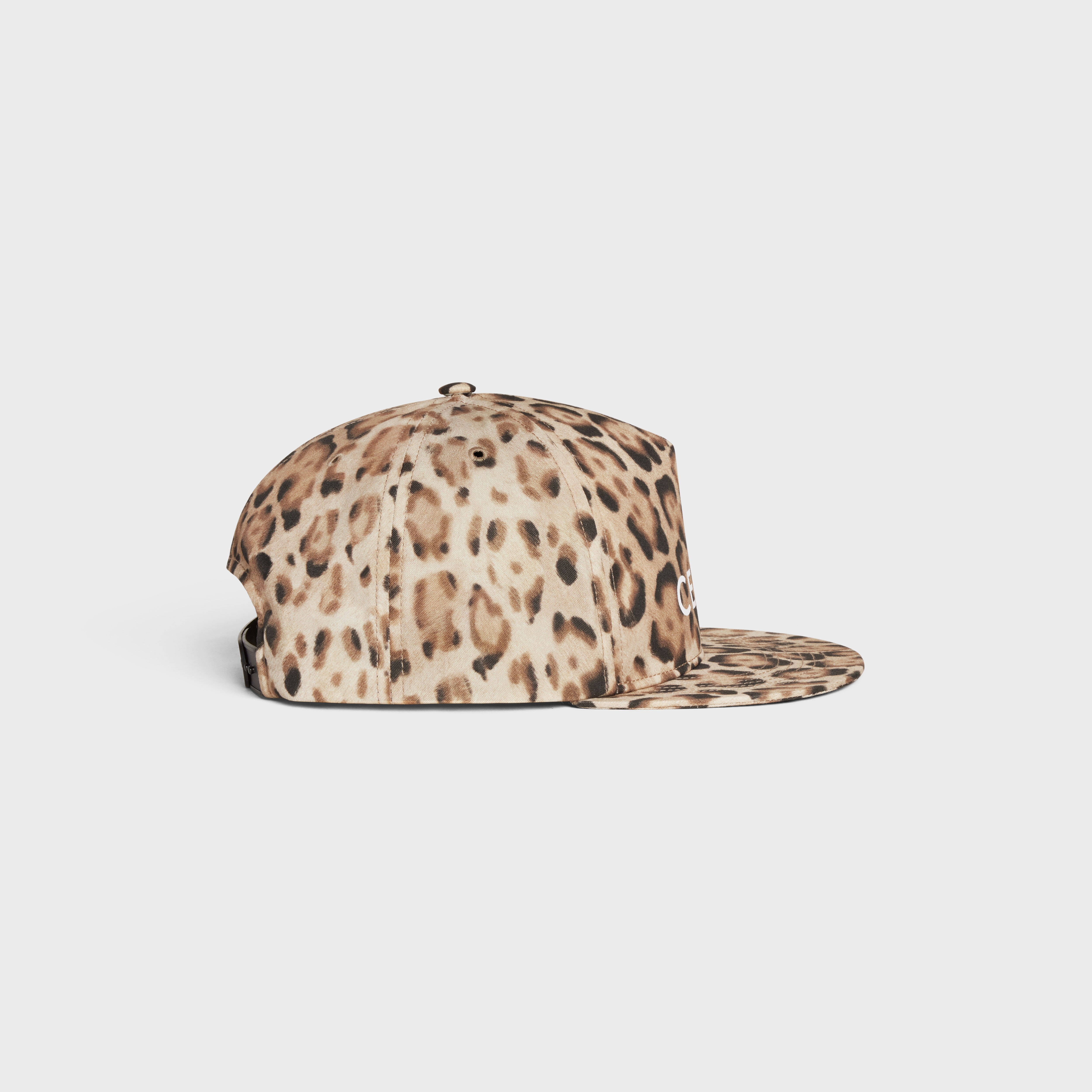 CAPPELLINO SNAPBACK CELINE IN GABARDINE DI COTONE - Leopardato | CELINE