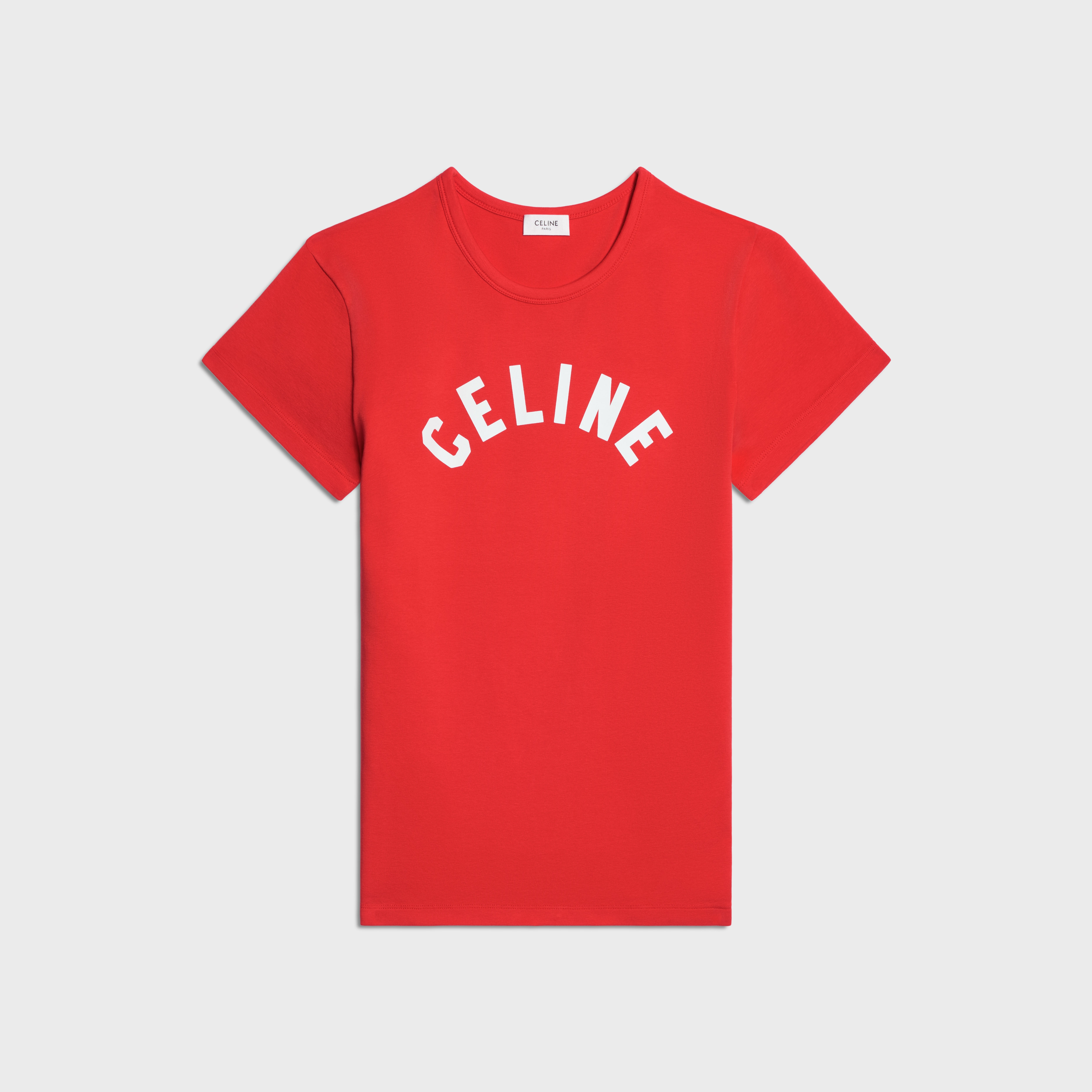 レギュラー Tシャツ / リブ編みコットンジャージー - レッド 
