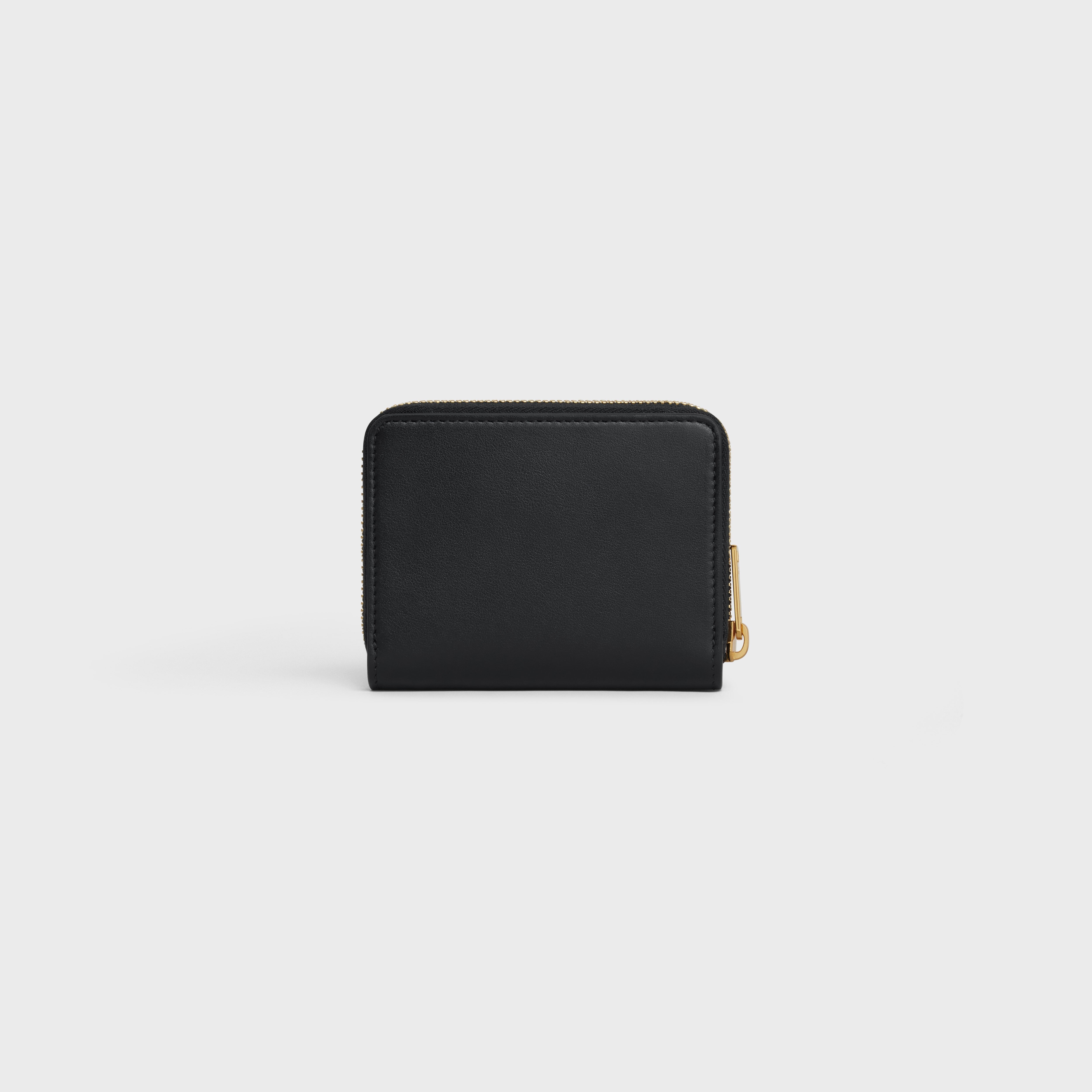 Triomphe leather wallet Celine Black in Leather - 24807533