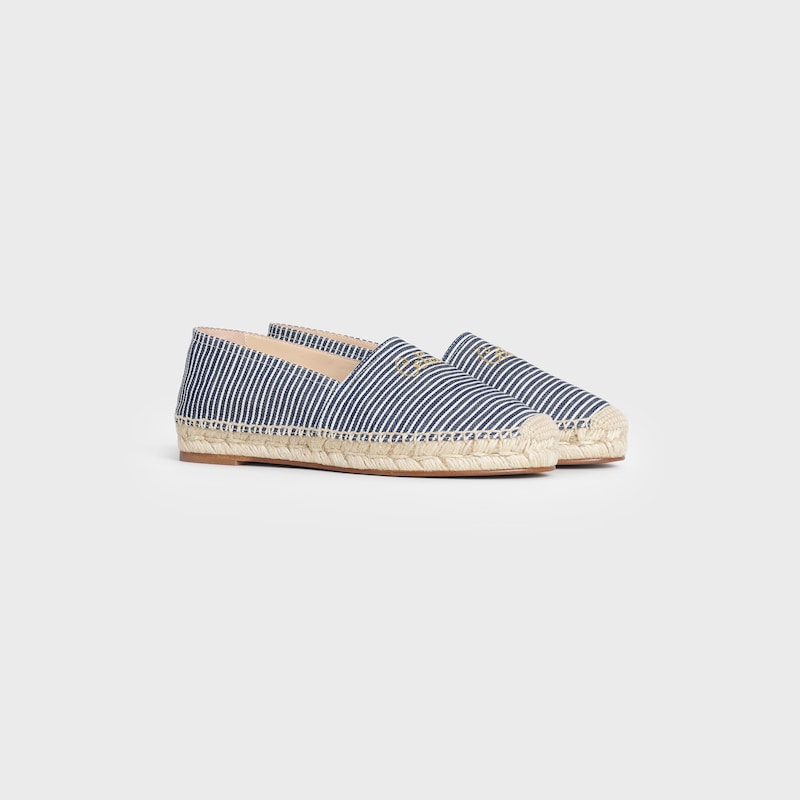 Taillat Flat Espadrille in Stripe Canvas | CELINE
