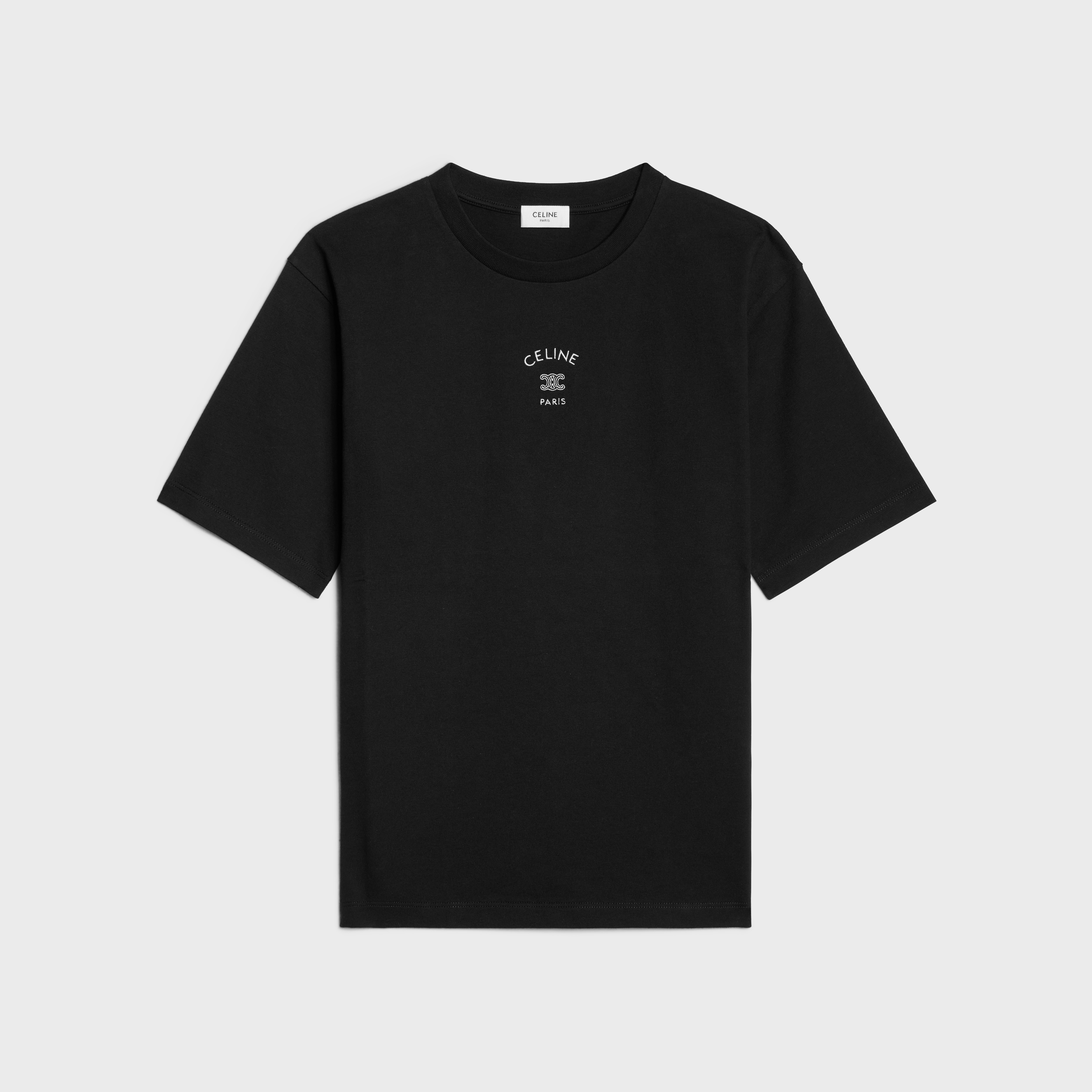 ルーズ Tシャツ / コットンジャージー - ブラック / ホワイト | CELINE