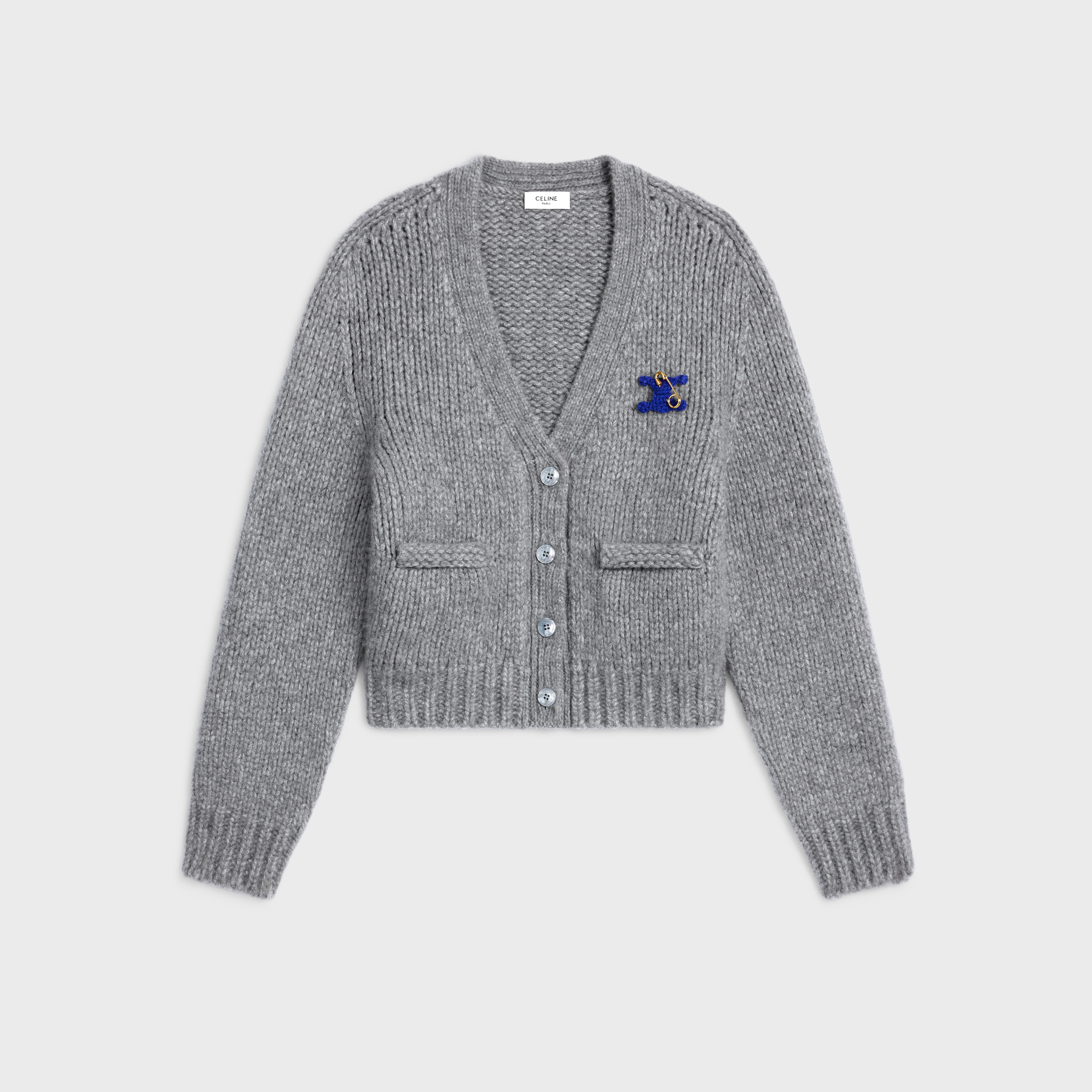 CARDIGAN IN CASHMERE AND SILK - | CELINE