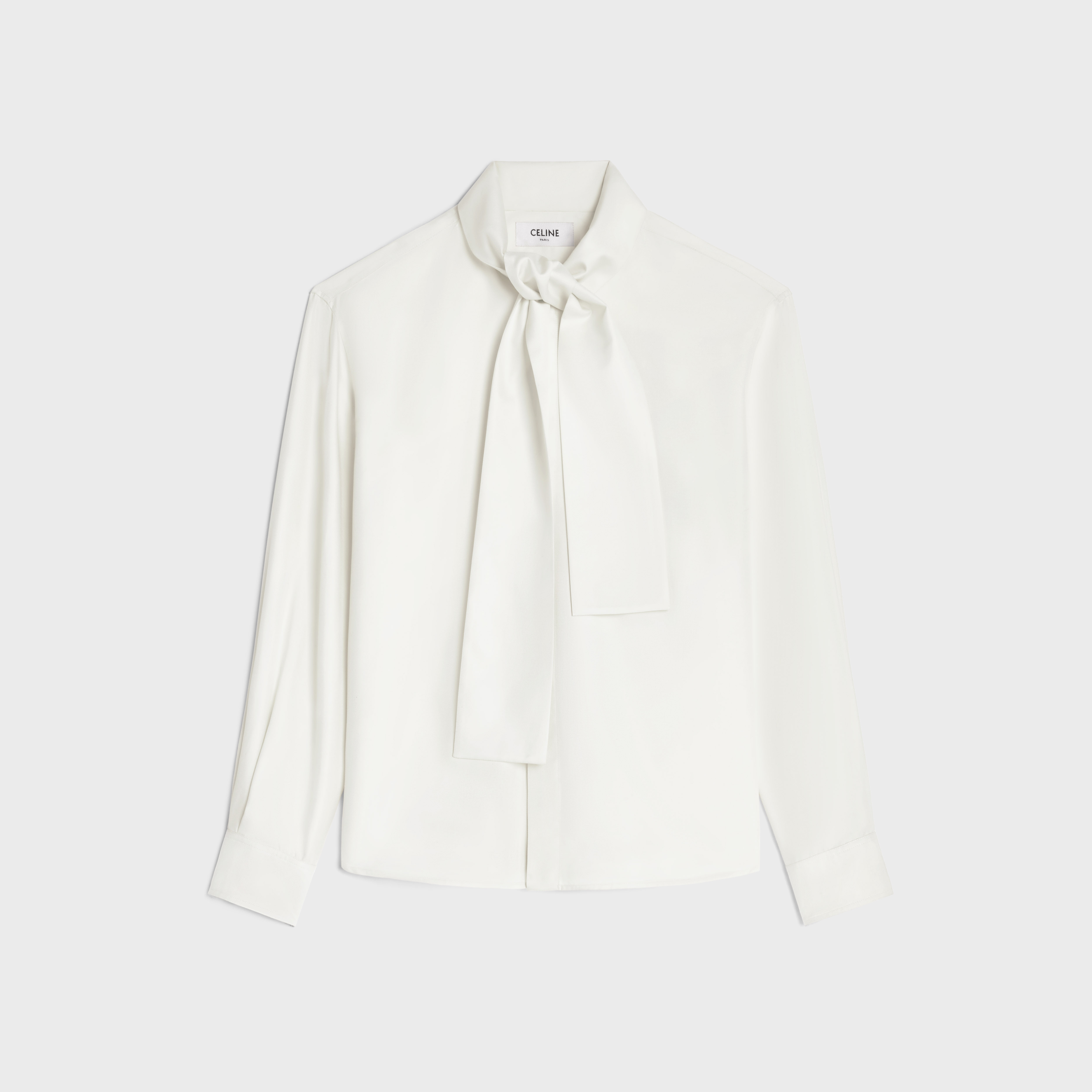 lavalliere shirt IN silk twill - CRAIE | CELINE