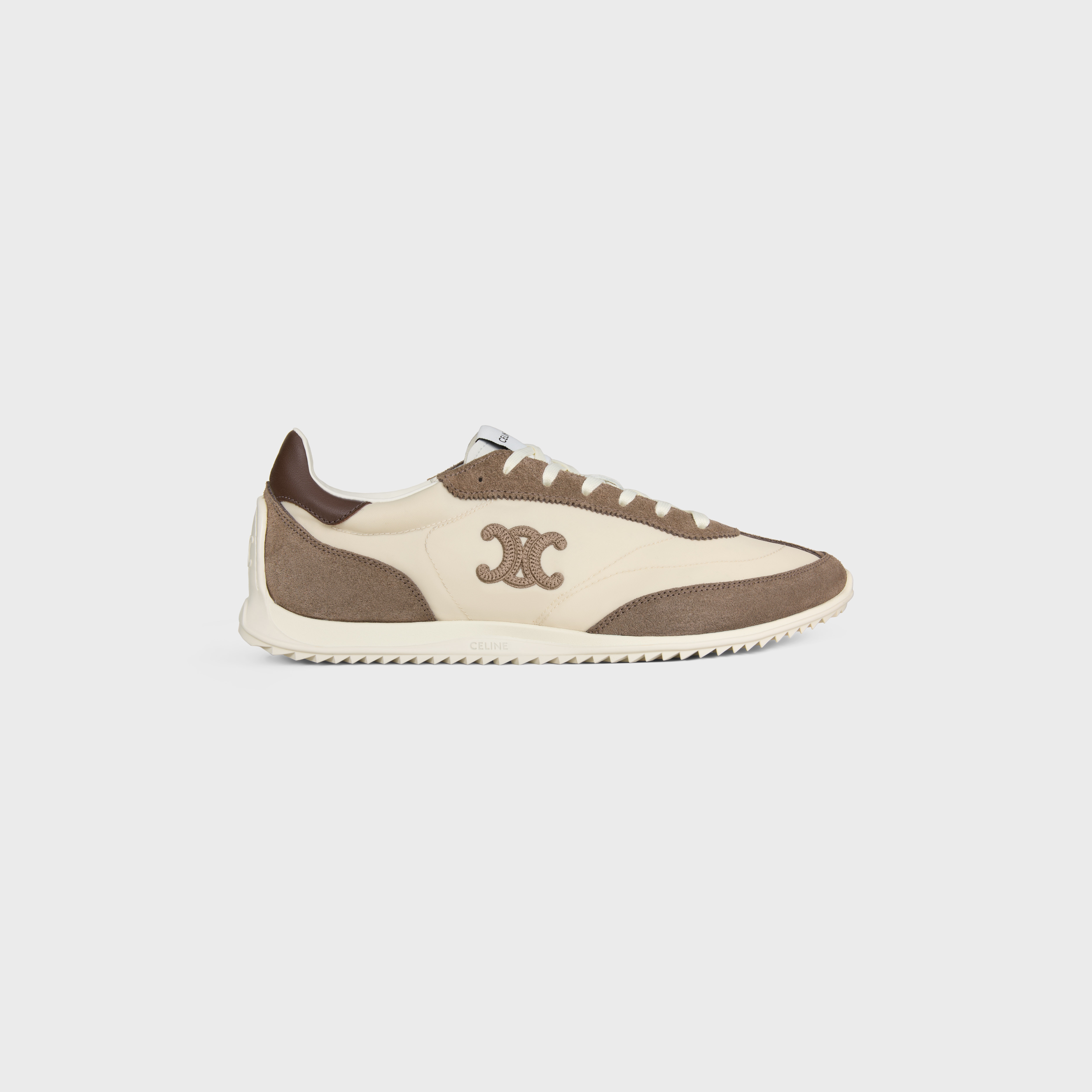 RACER SNEAKER IN NYLON, SUEDE CALFSKIN AND CALFSKIN - OPTIC WHITE 