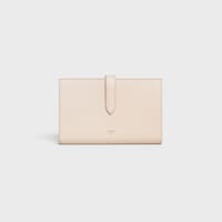 Cartera grande de piel de becerro con textura granulada y correa - Pastel - 390 RUE SAINT-HONORE - 1 | CELINE