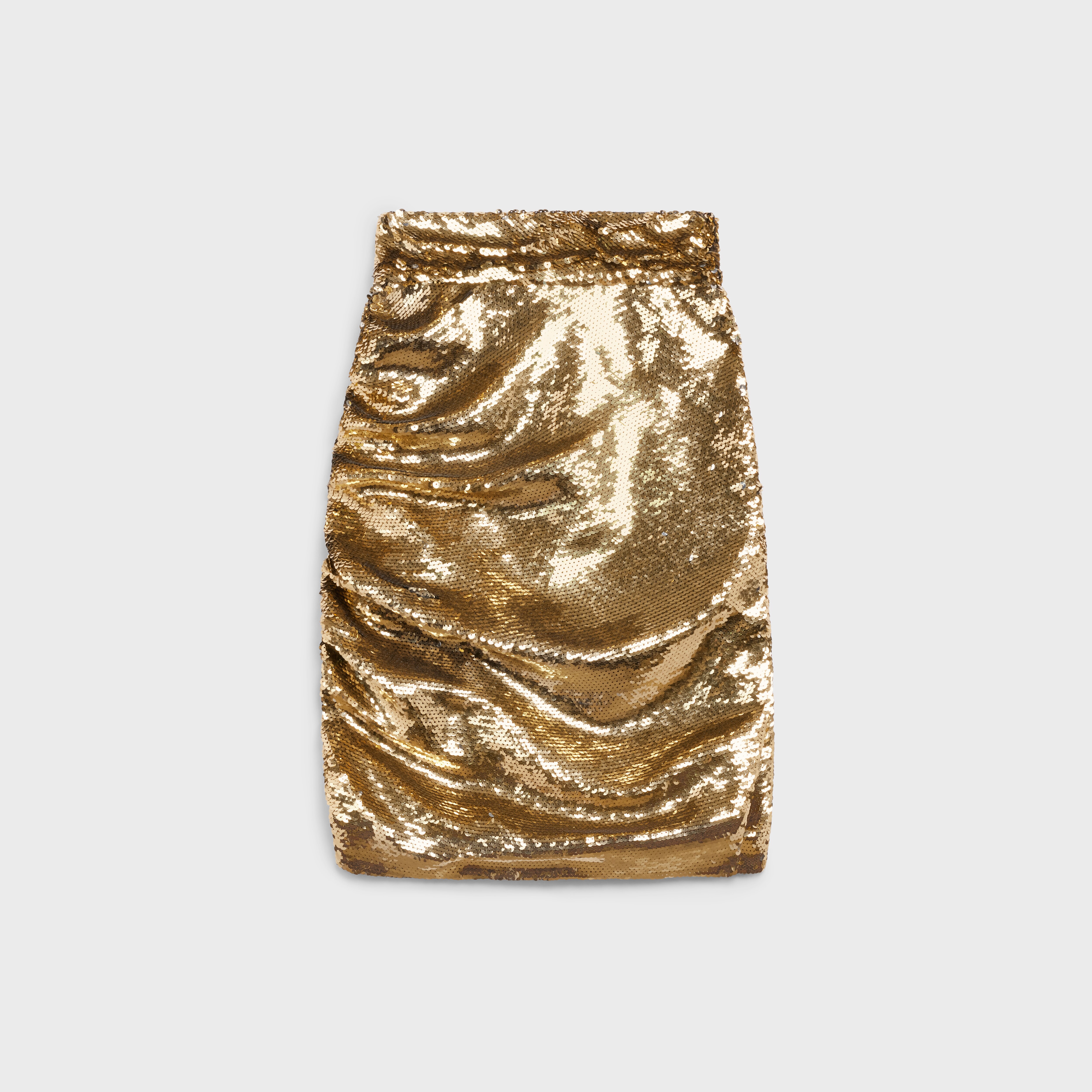 EMBROIDERED DRAPED DRESS IN SEQUIN 