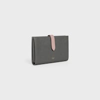 Cartera grande con correa de piel de becerro con textura granulada bicolor - Gris / rosa vintage - 390 RUE SAINT-HONORE - 2 | CELINE