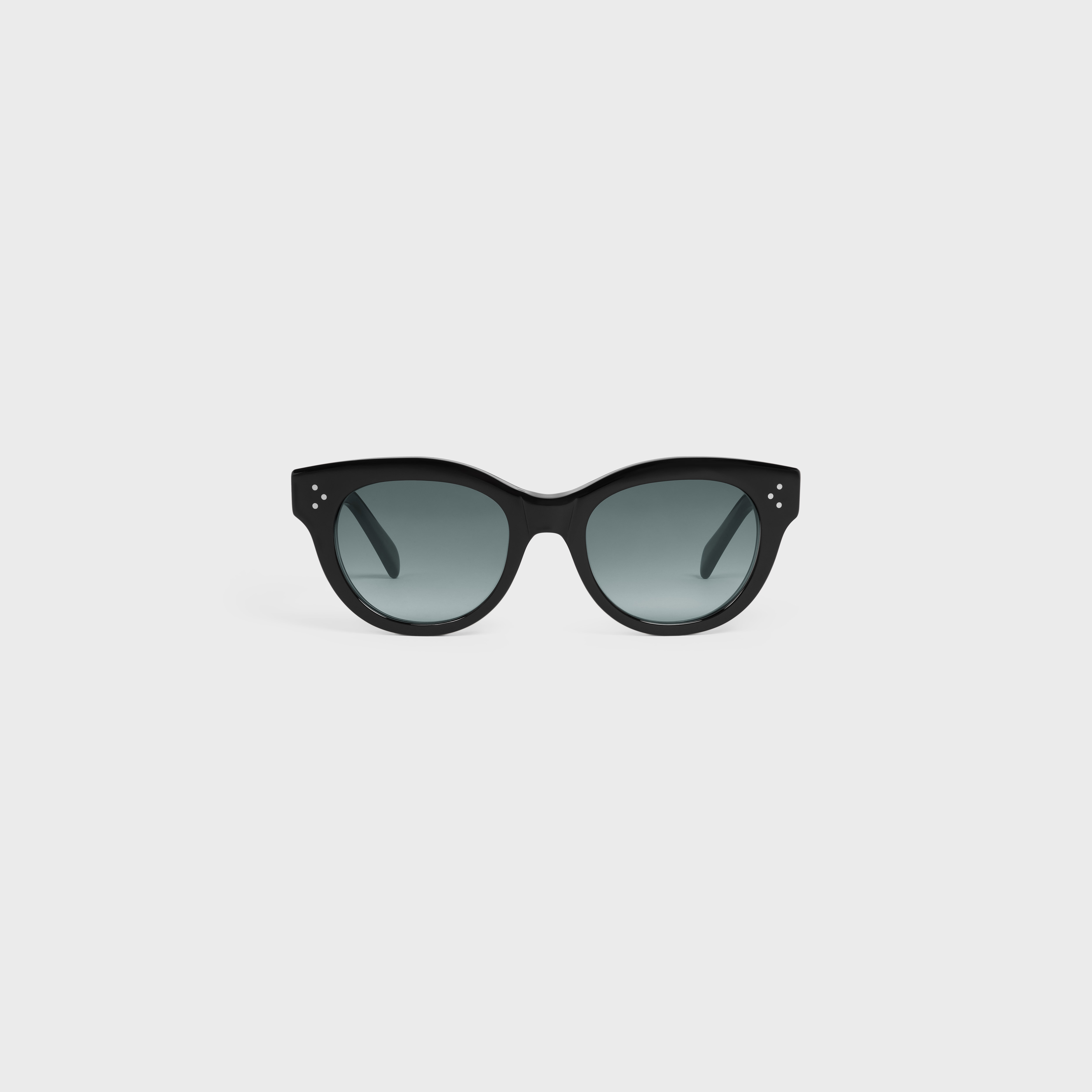 Round S332 sunglasses in Acetate - BLACK | CELINE