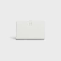 Cartera grande de piel de becerro con textura granulada y correa - Blanco - 390 RUE SAINT-HONORE - 2 | CELINE