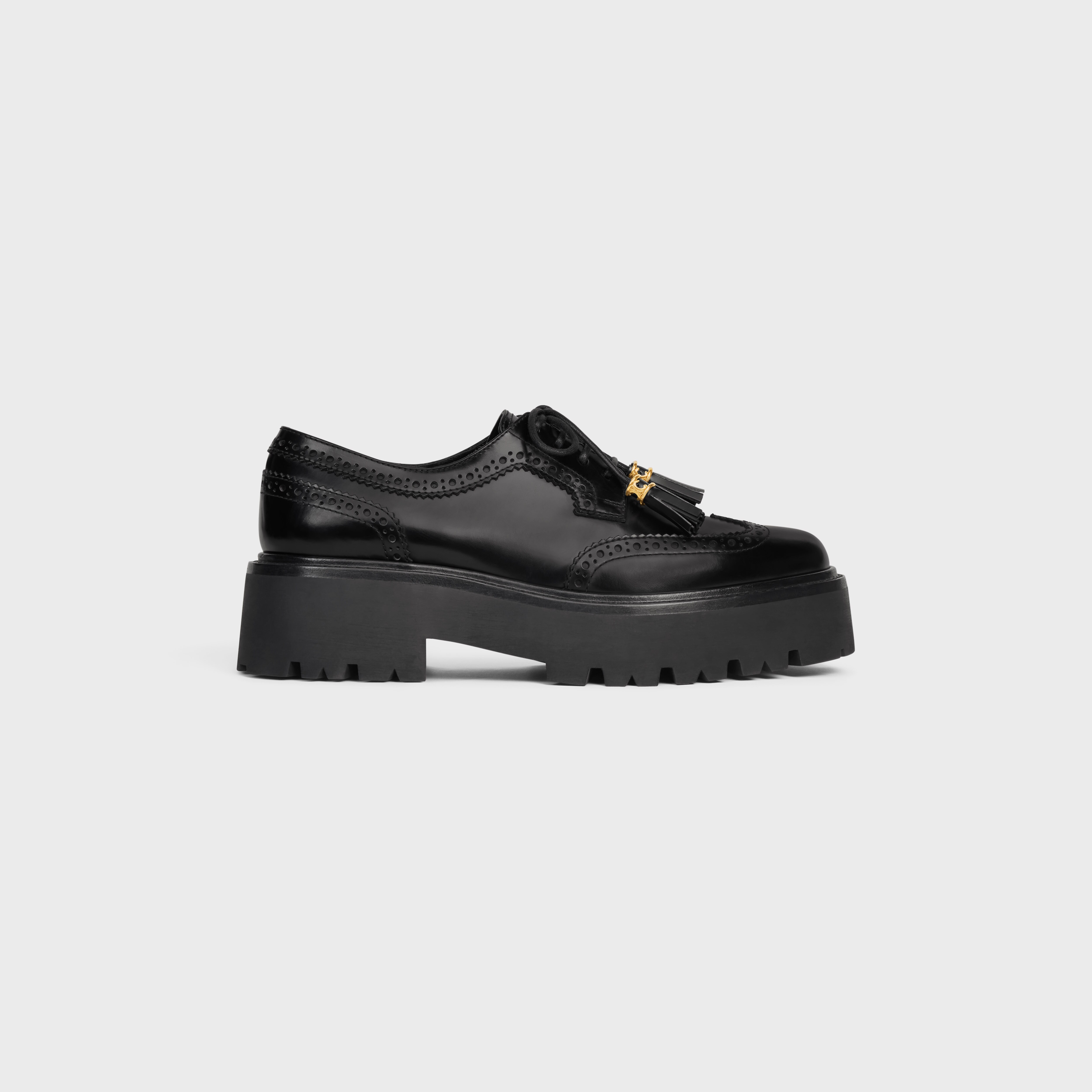 CELINE BULKY BROGUE DERBY in POLISHED 
